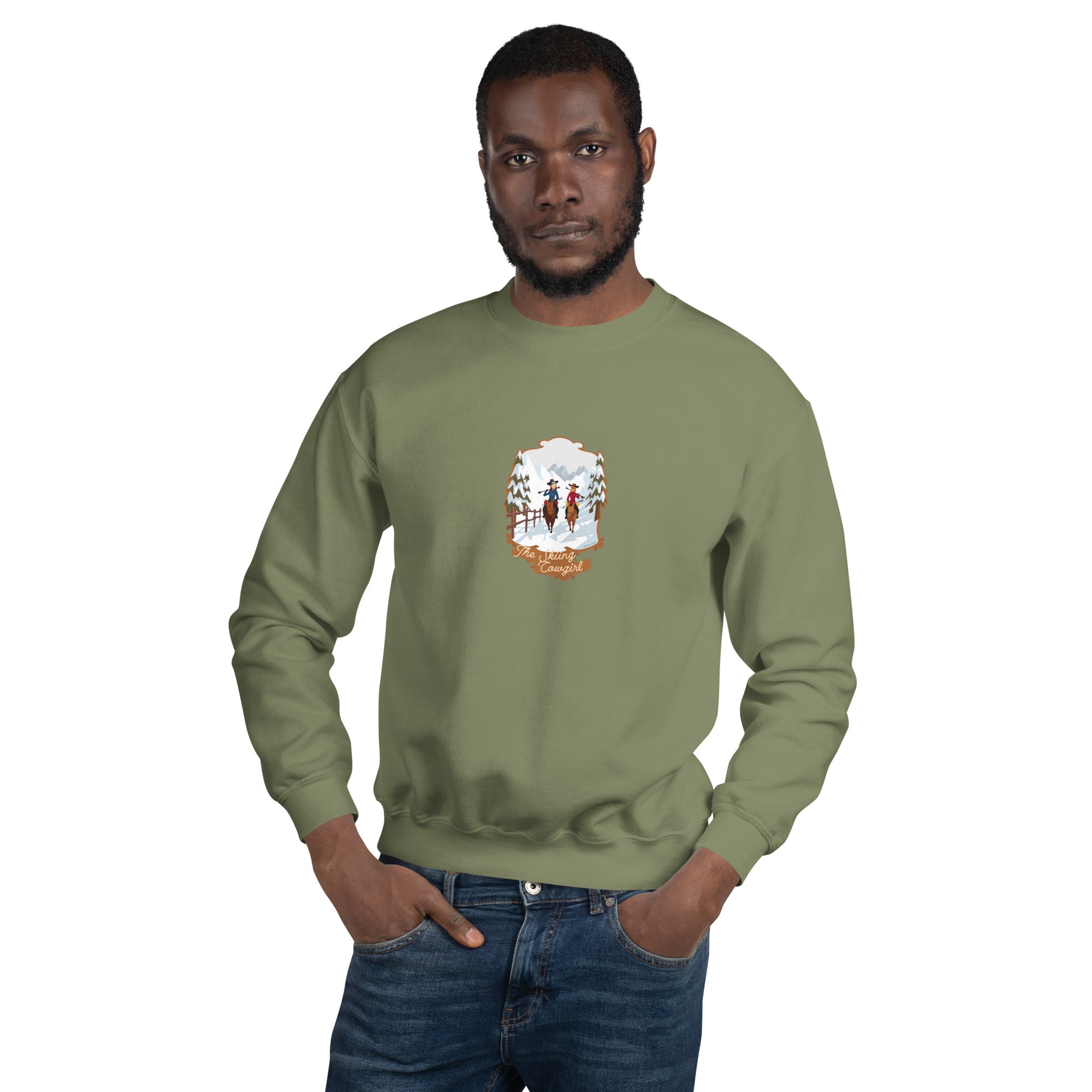 Unisex Sweatshirt The Skiing Cowgirl