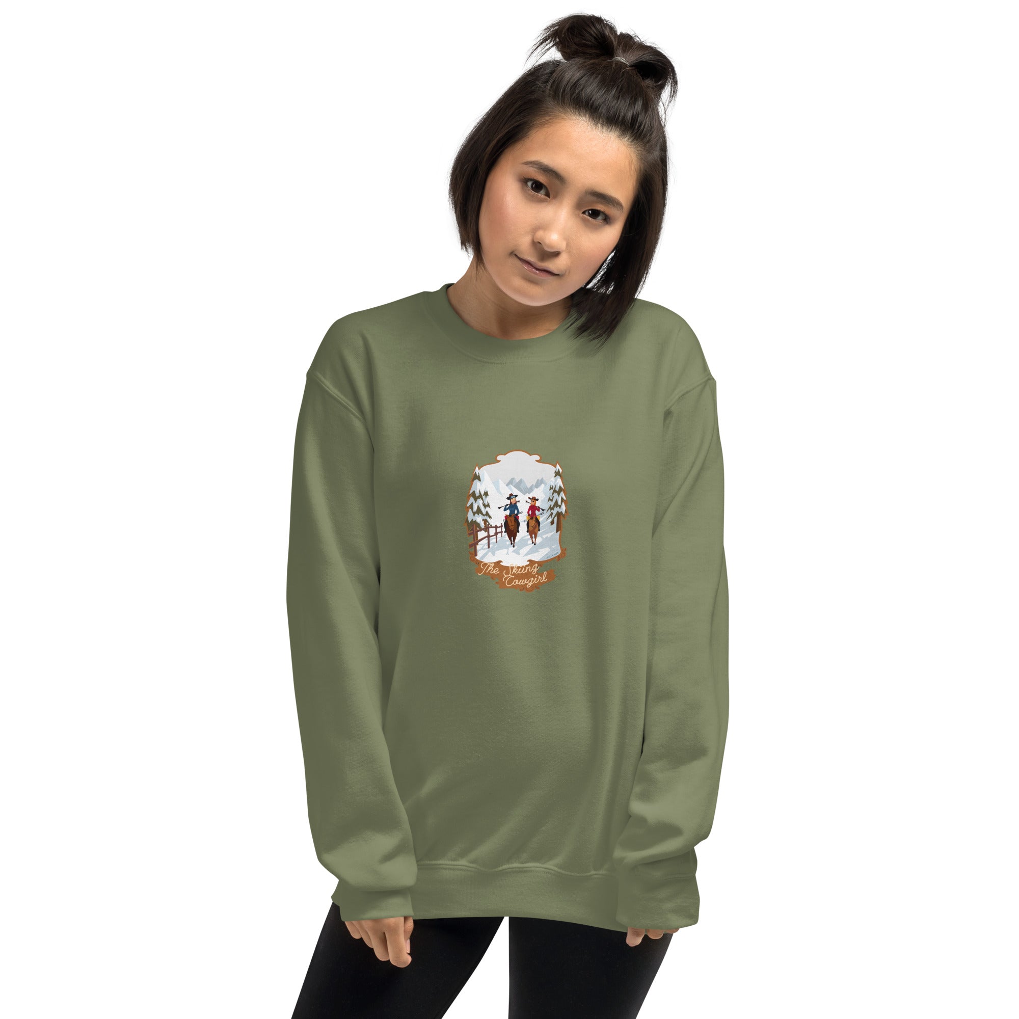 Unisex Sweatshirt The Skiing Cowgirl