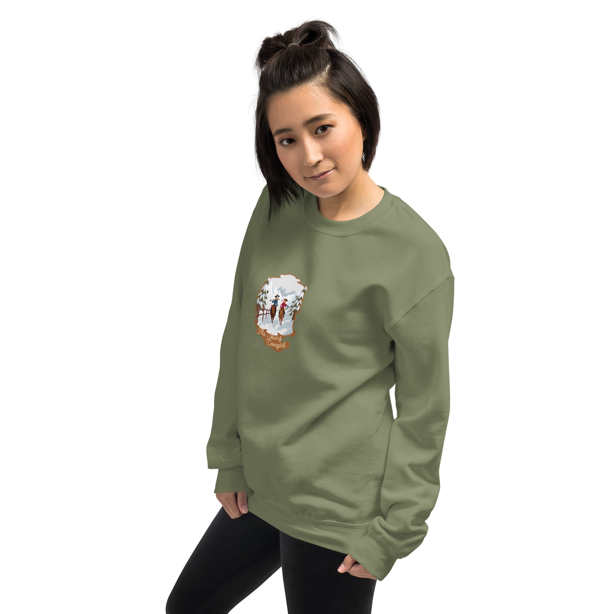 Unisex Sweatshirt The Skiing Cowgirl