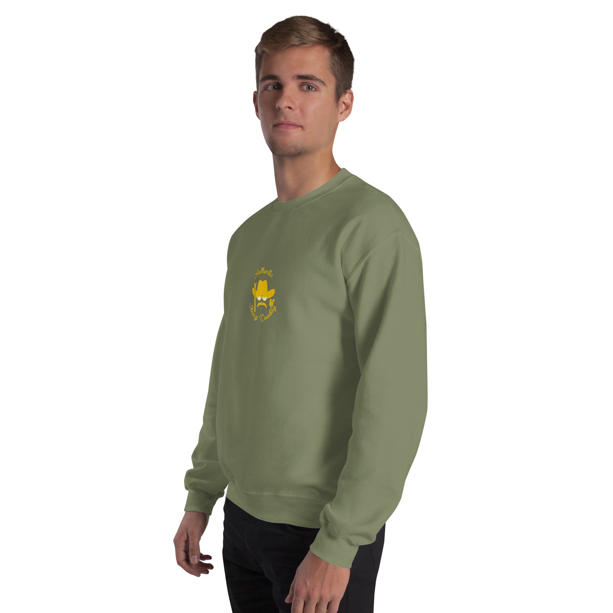 Unisex Sweatshirt Authentic Skiing Cowboy Gold