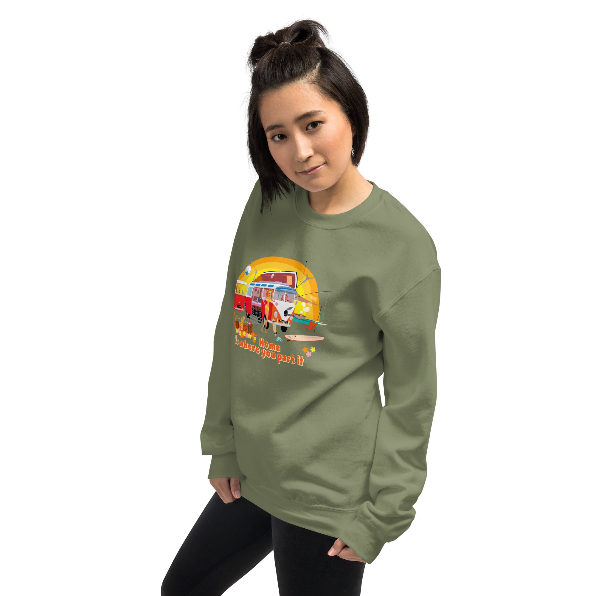 Unisex Sweatshirt Ultra Combi Home is where you park it on dark colors