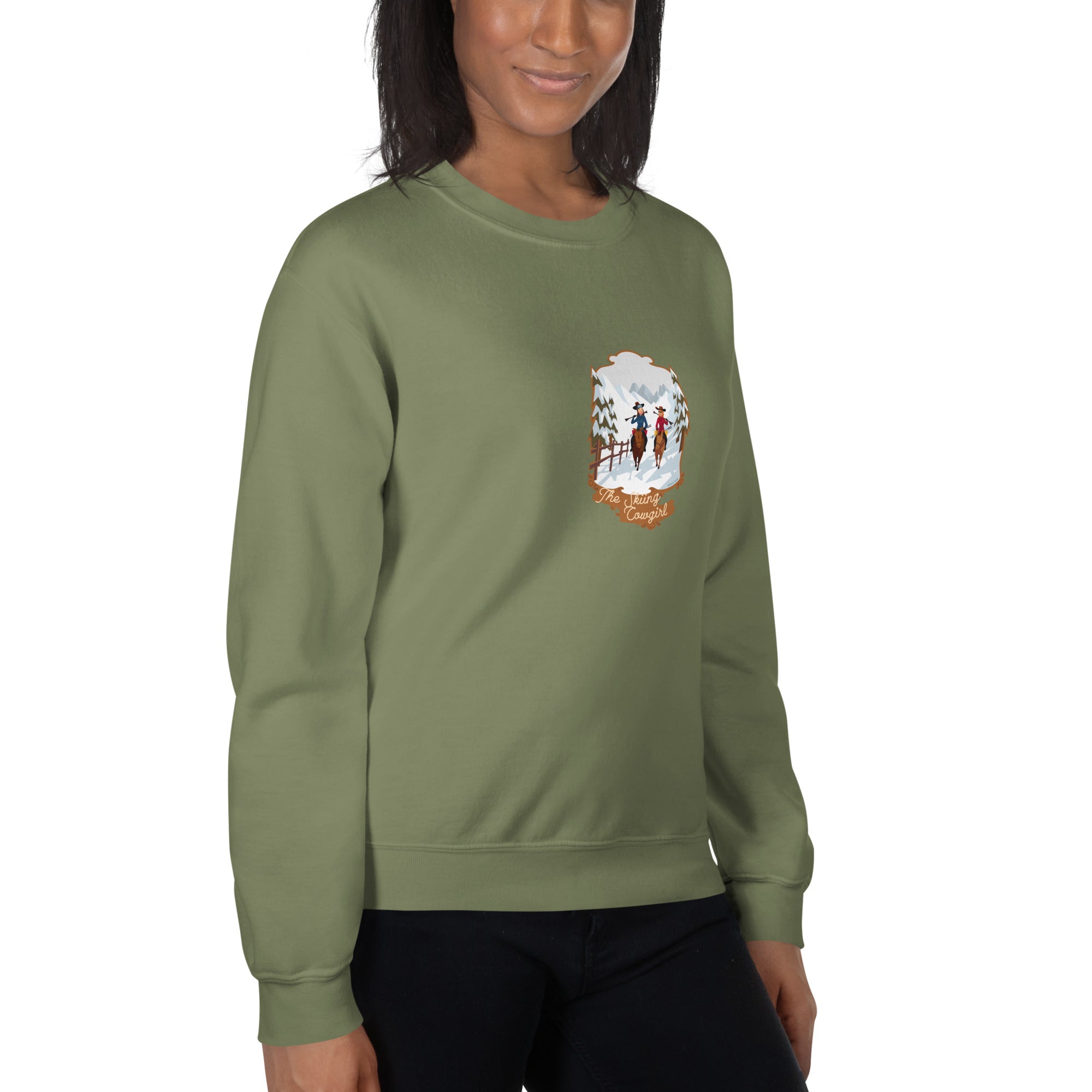 Unisex Sweatshirt The Skiing Cowgirl