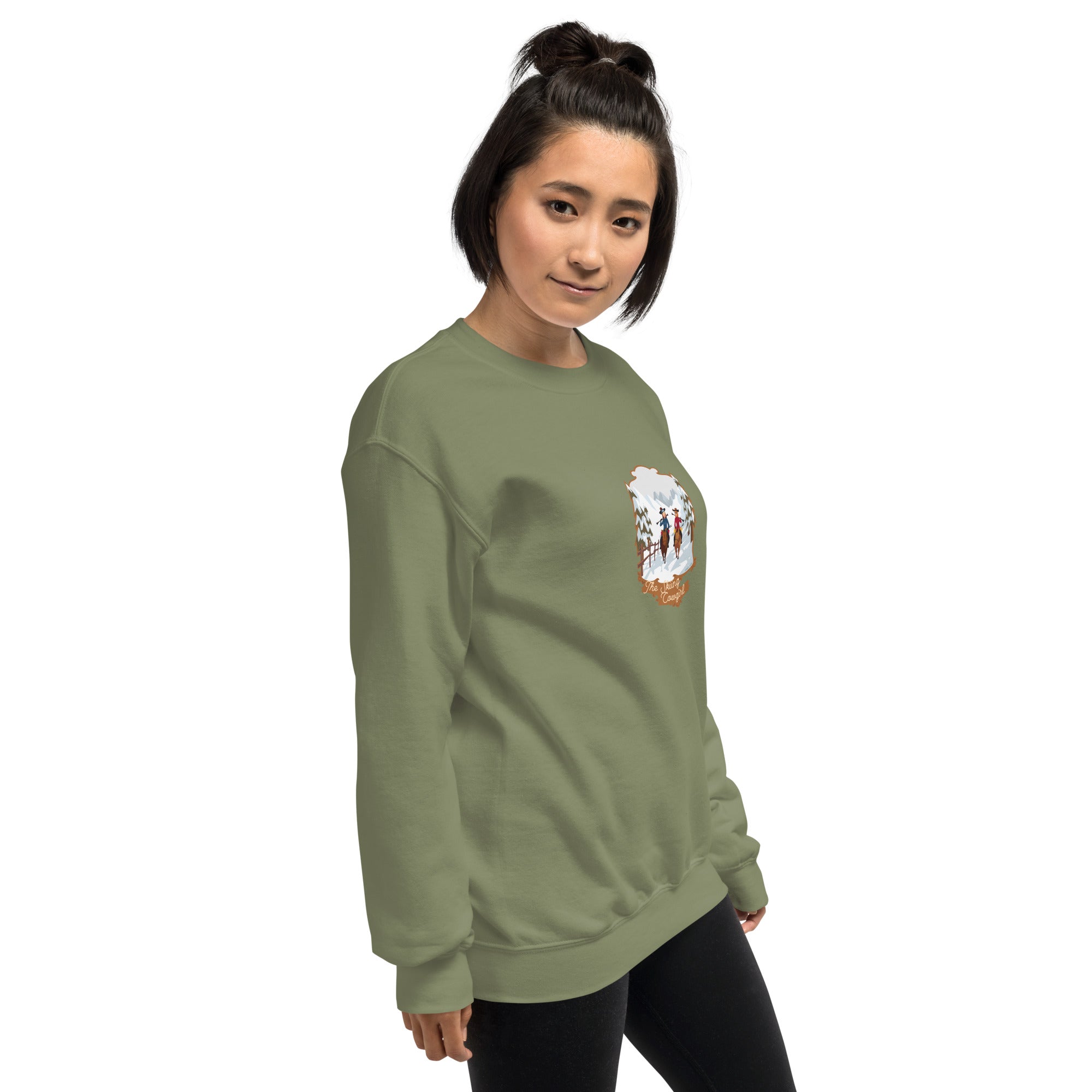 Unisex Sweatshirt The Skiing Cowgirl