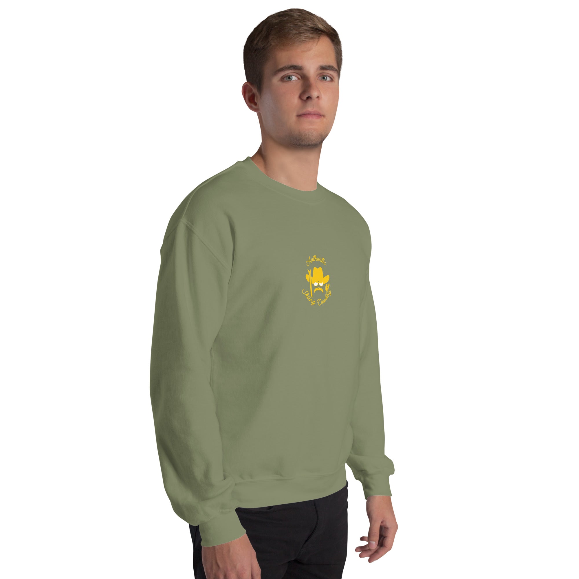 Unisex Sweatshirt Authentic Skiing Cowboy Gold