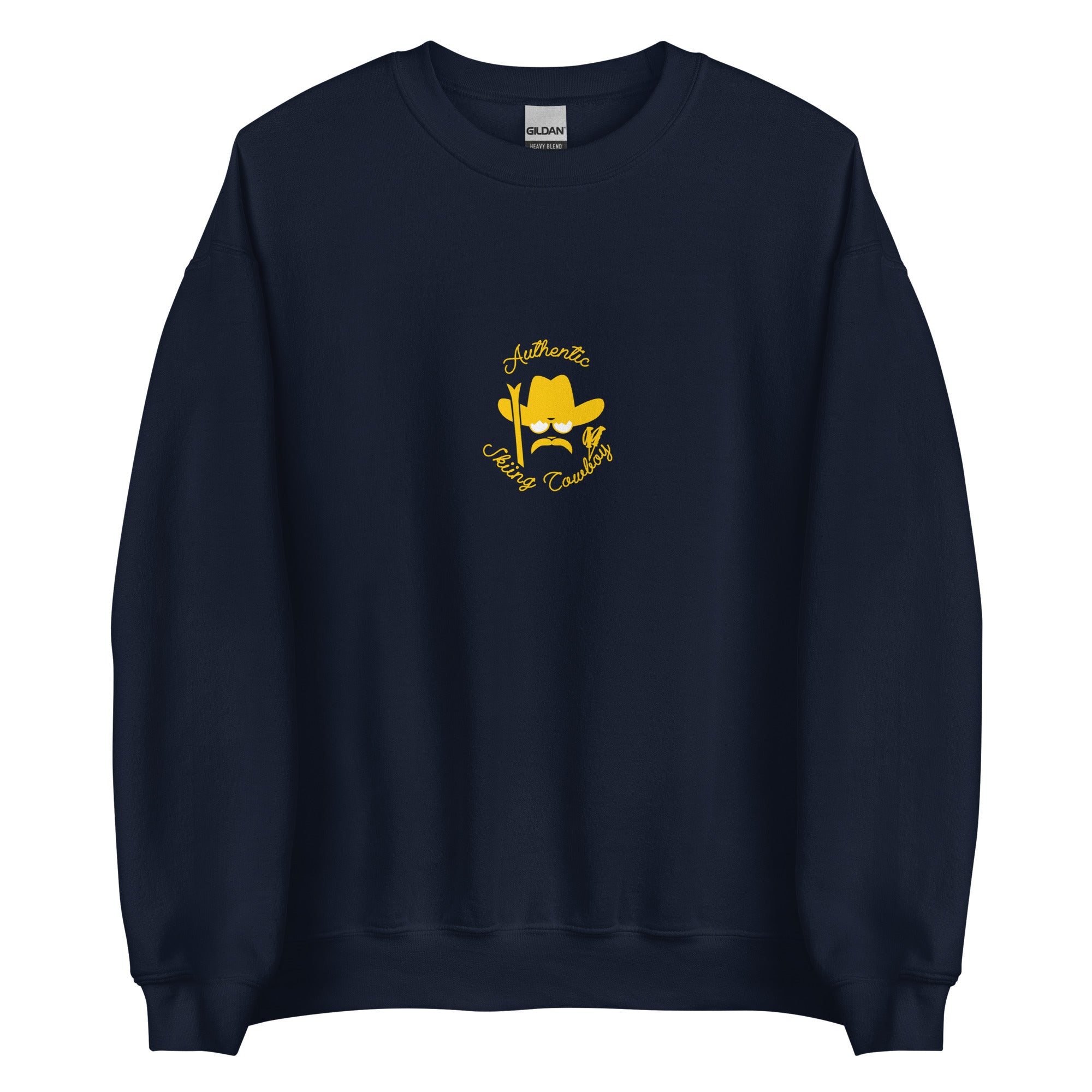 Unisex Sweatshirt Authentic Skiing Cowboy Gold