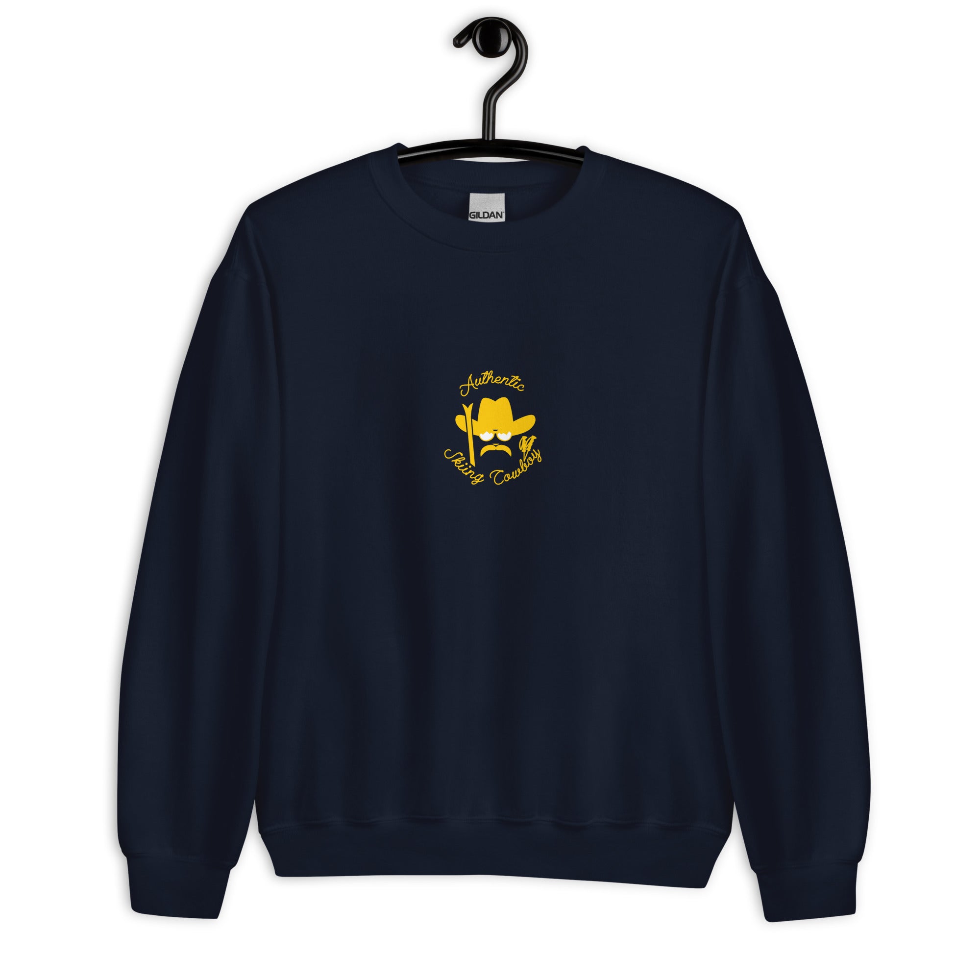 Unisex Sweatshirt Authentic Skiing Cowboy Gold