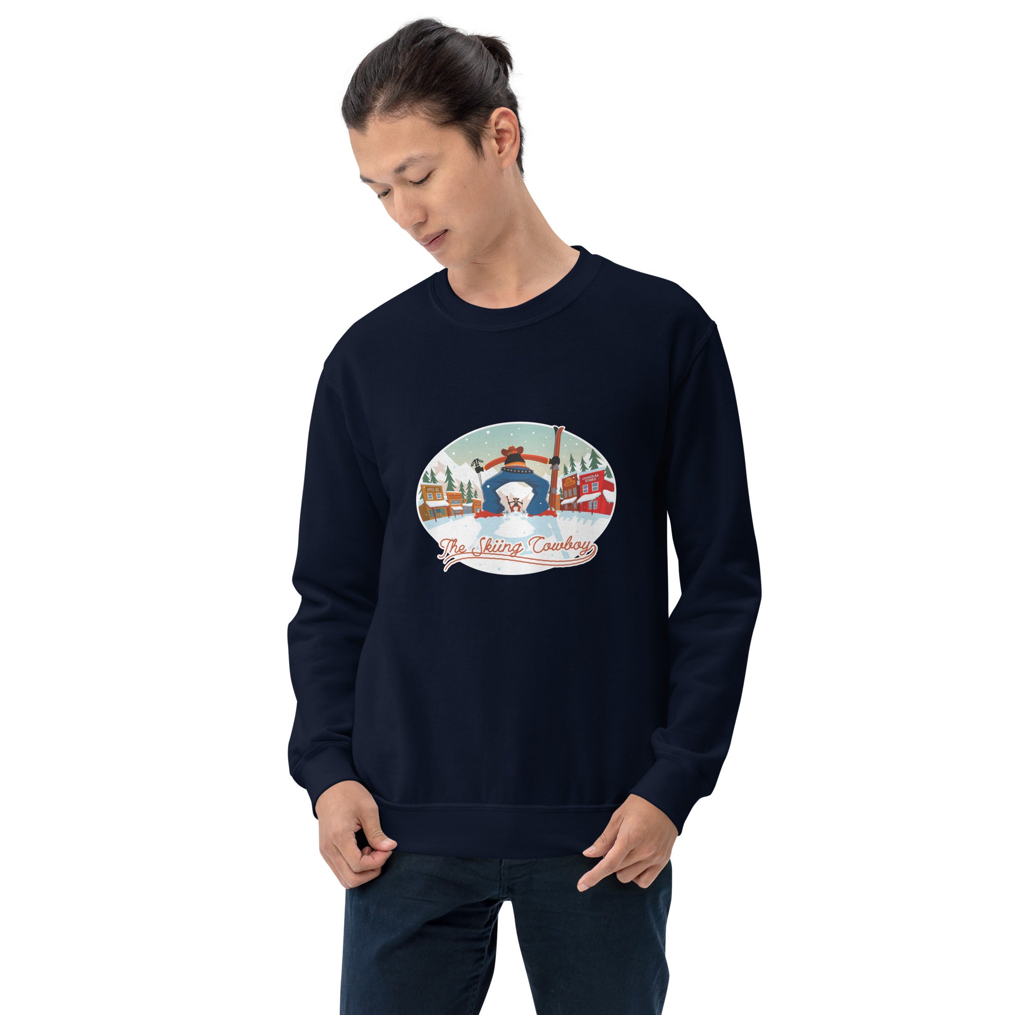 Unisex Sweatshirt Ski Fight at OK Corral on dark colors (front & back)