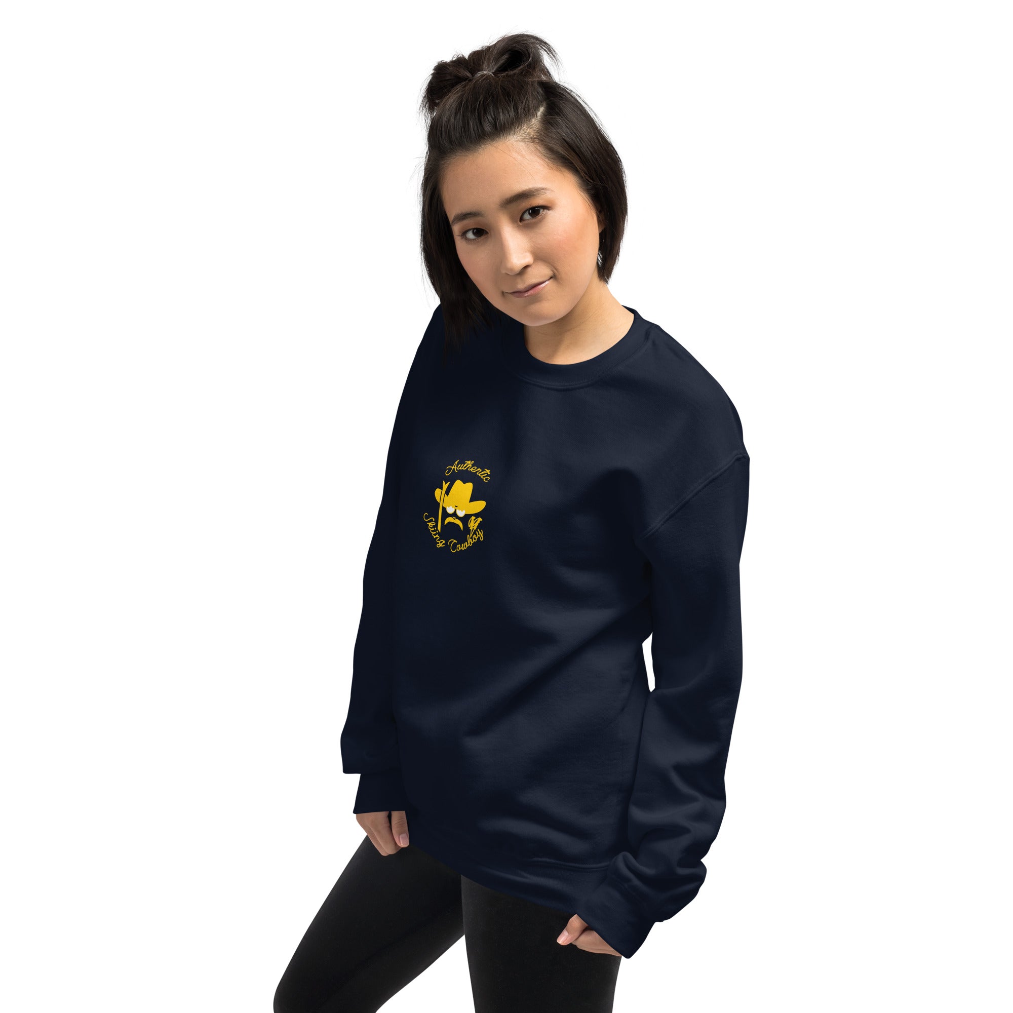 Unisex Sweatshirt Authentic Skiing Cowboy Gold