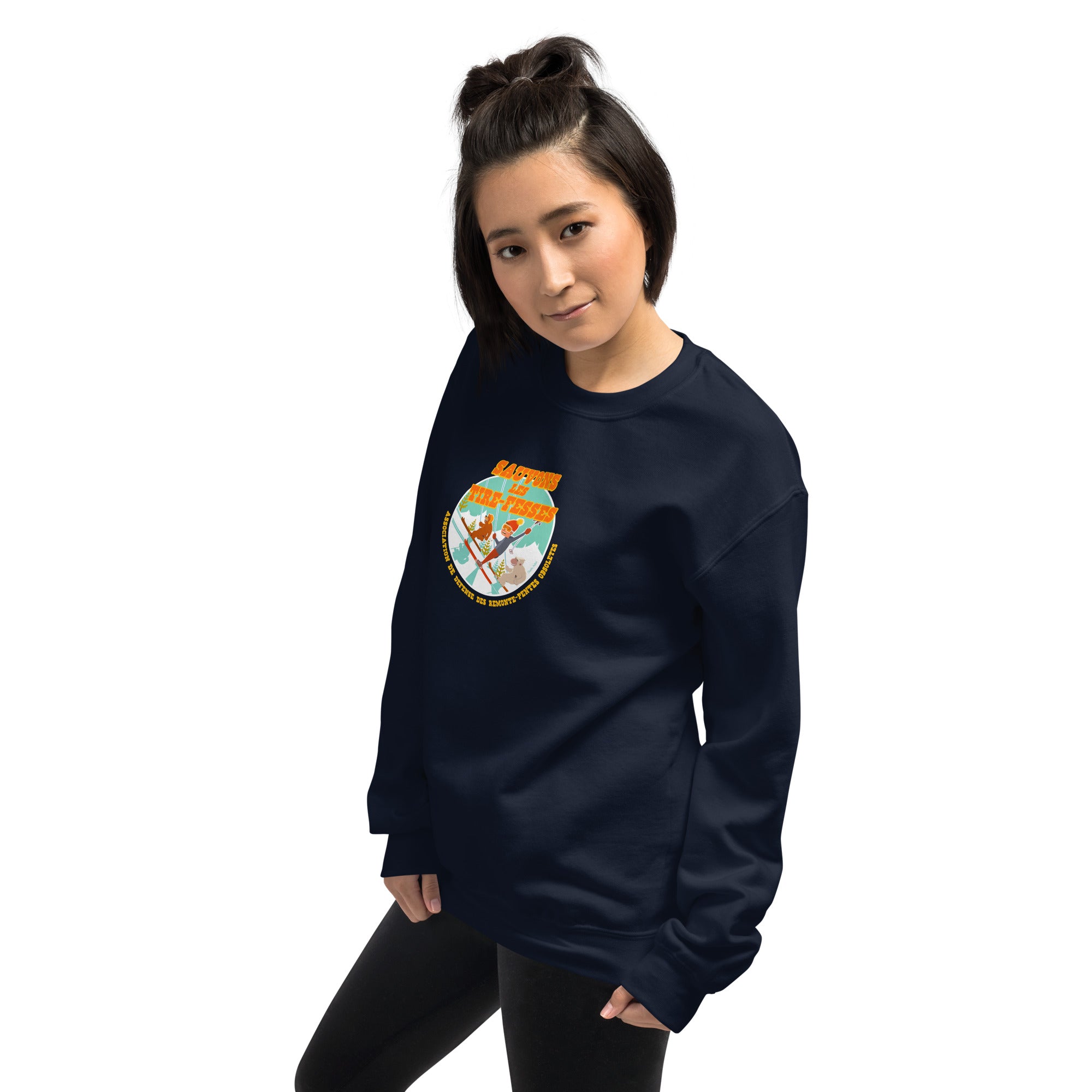 Unisex Sweatshirt Sauvons les Tires-fesses on dark colors (front & back)