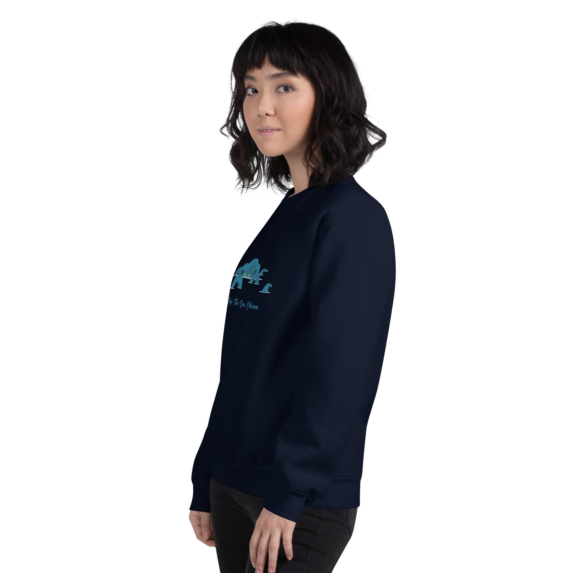 Unisex Sweatshirt Octopus Blue on dark colors