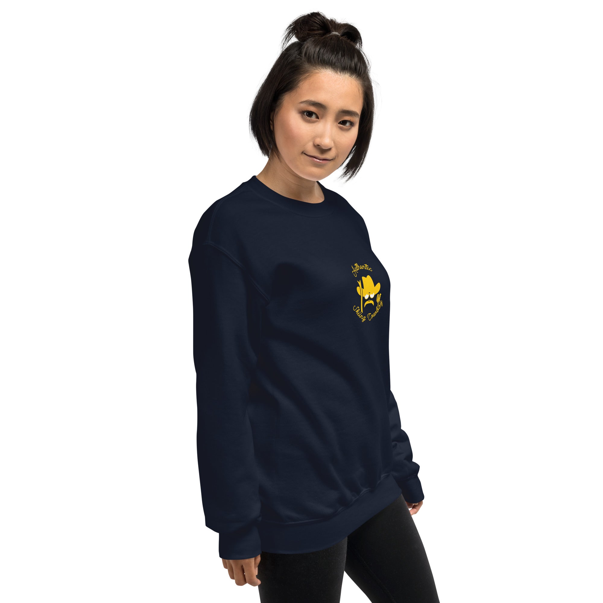 Unisex Sweatshirt Authentic Skiing Cowboy Gold