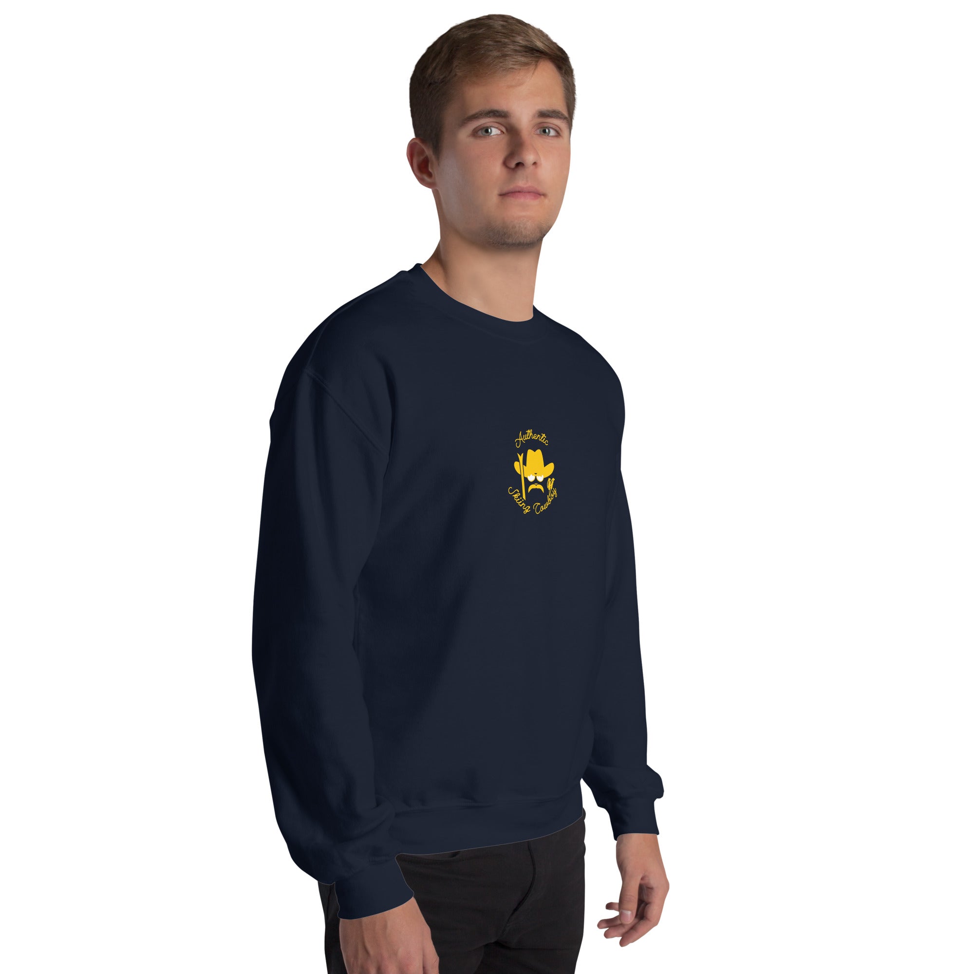 Unisex Sweatshirt Authentic Skiing Cowboy Gold