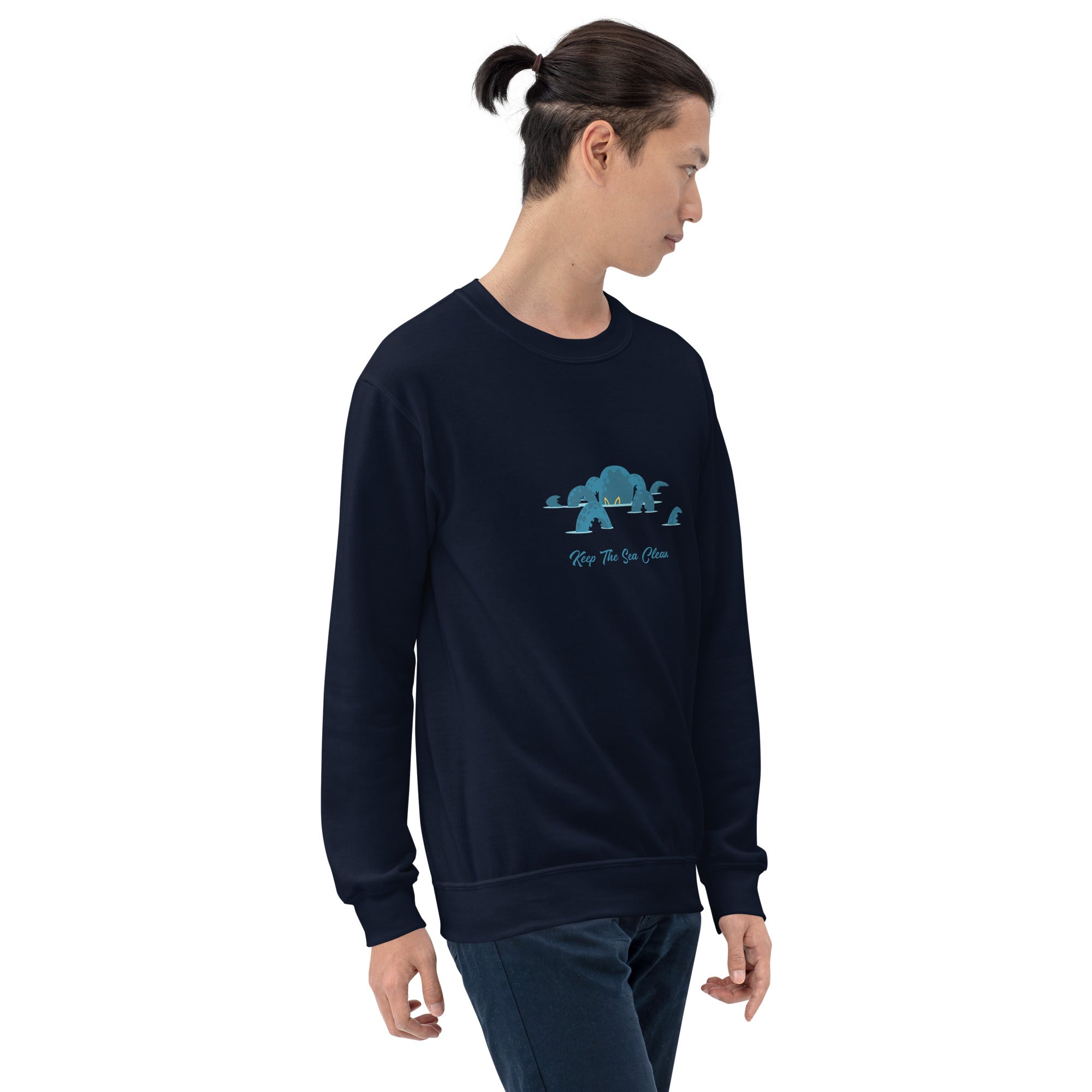 Unisex Sweatshirt Octopus Blue on dark colors