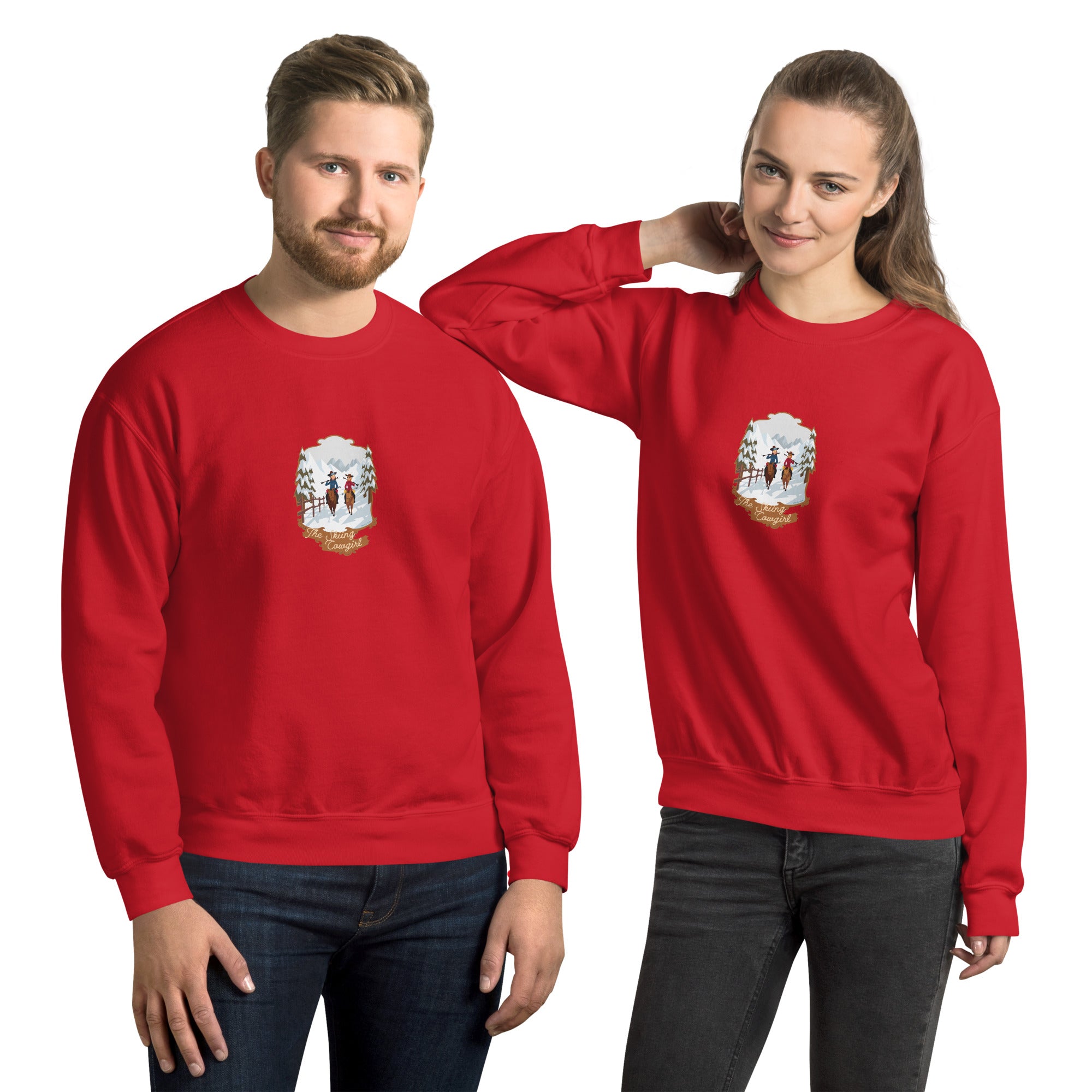 Unisex Sweatshirt The Skiing Cowgirl