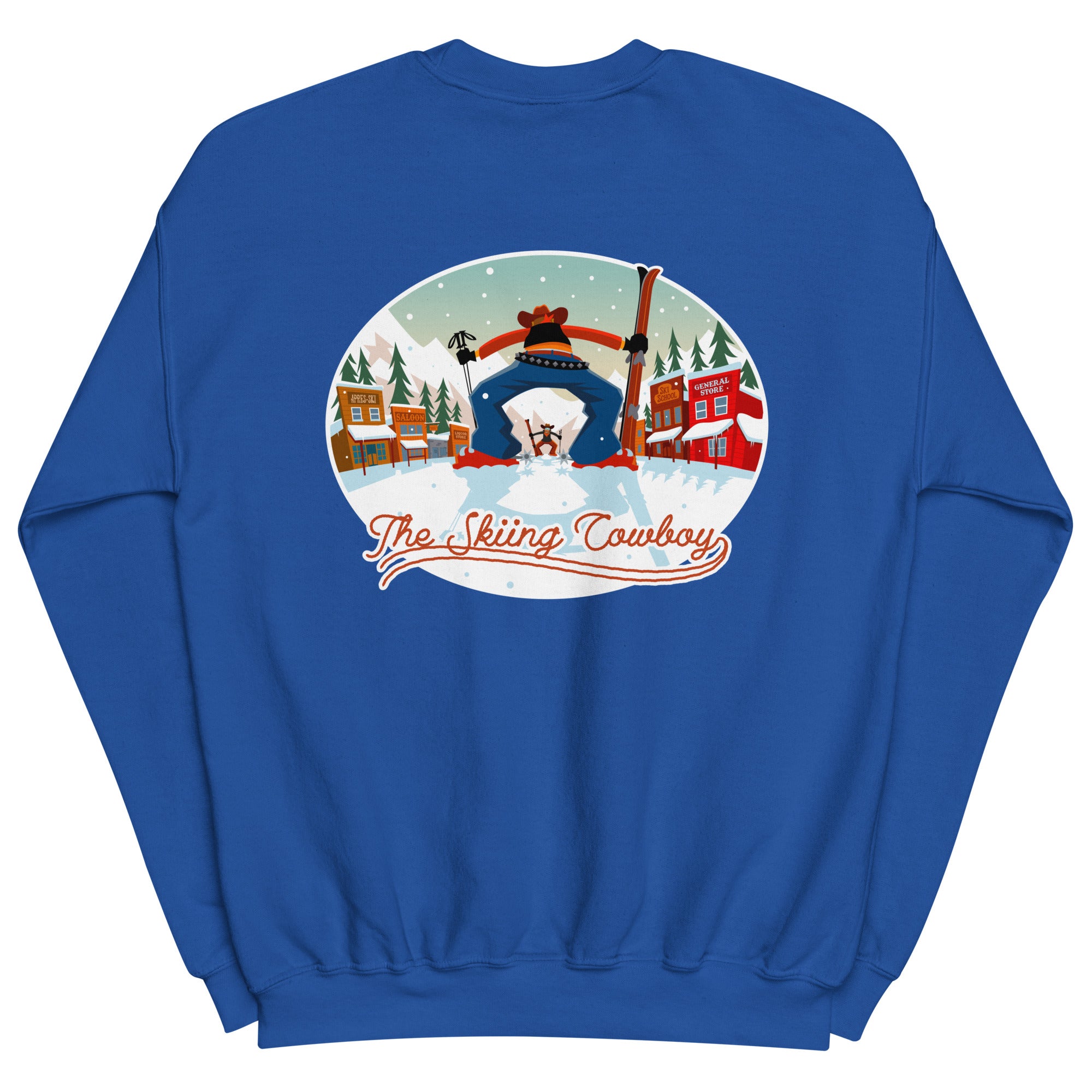 Unisex Sweatshirt Ski Fight at OK Corral on light colors (front & back)