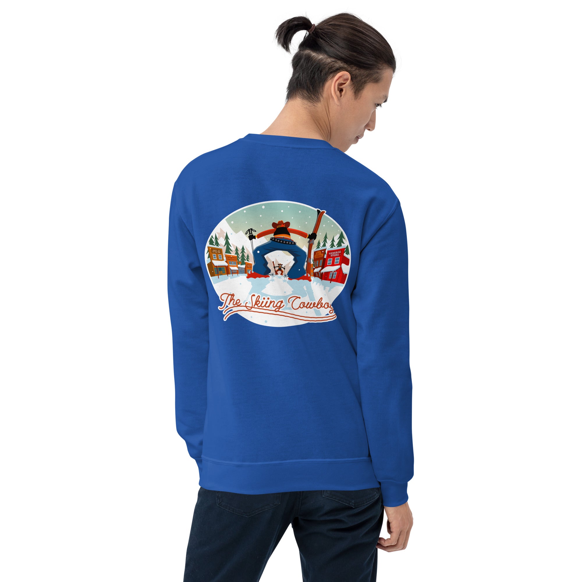 Unisex Sweatshirt Ski Fight at OK Corral on light colors (front & back)