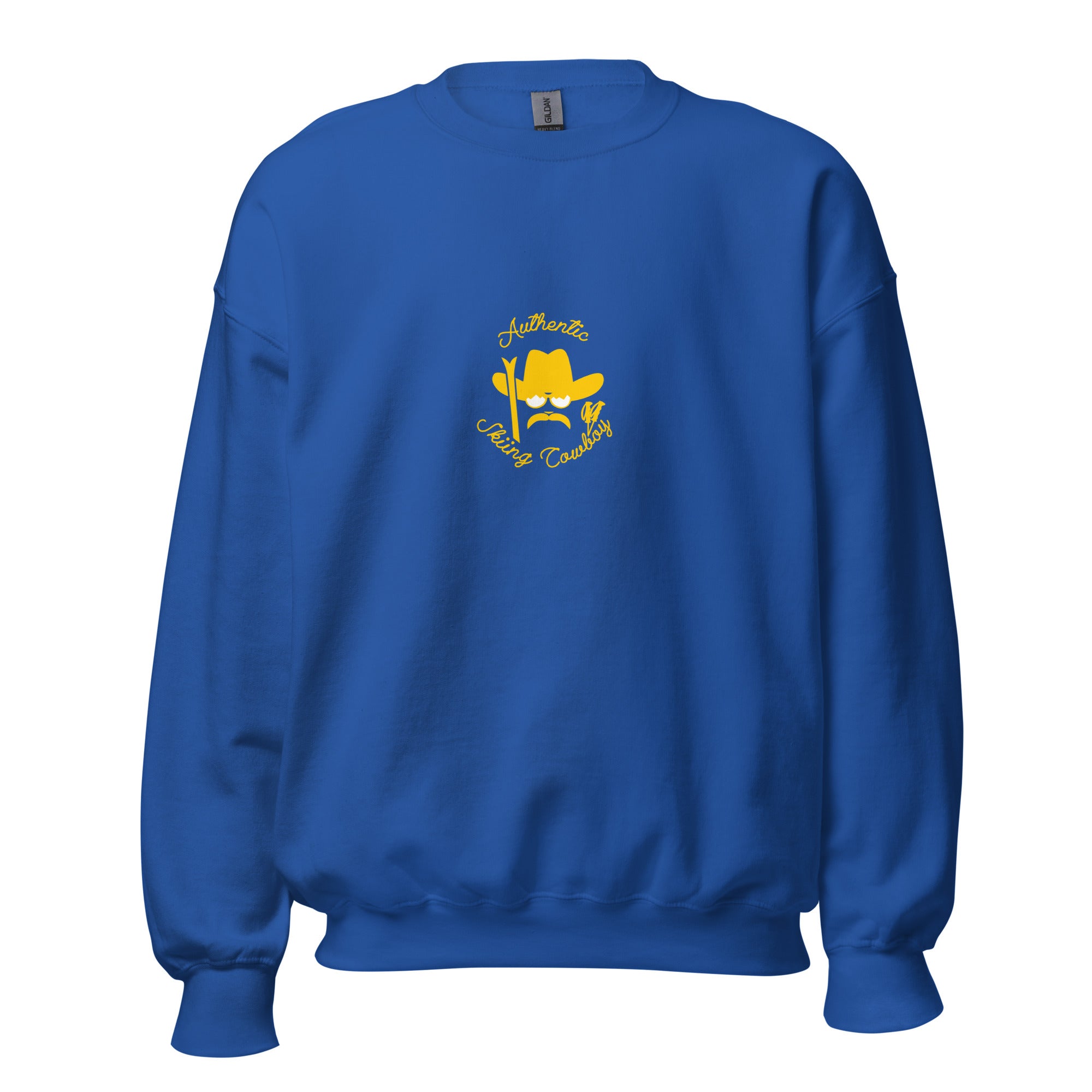 Unisex Sweatshirt Authentic Skiing Cowboy Gold