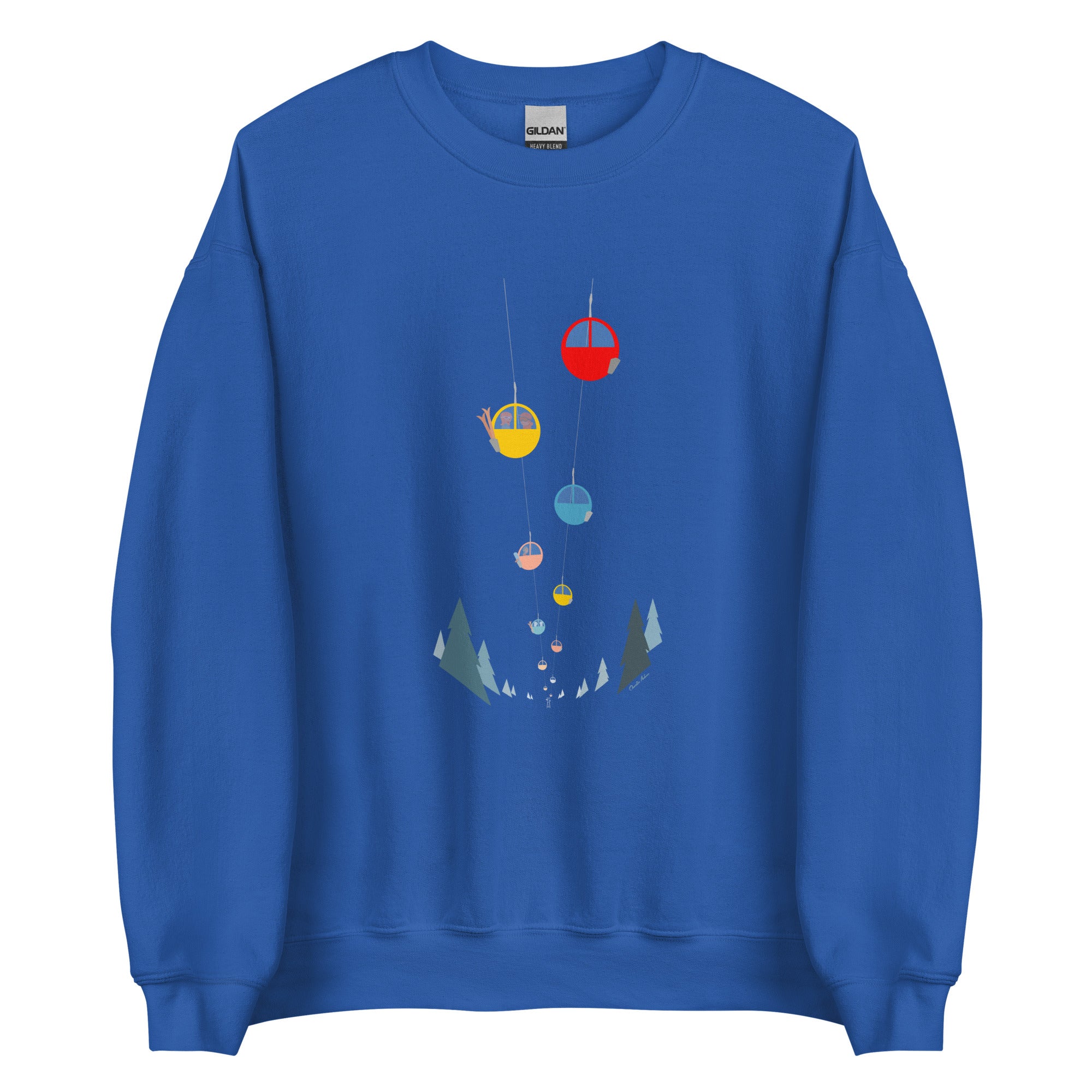 Unisex Sweatshirt Gondolas in the mist on light colors