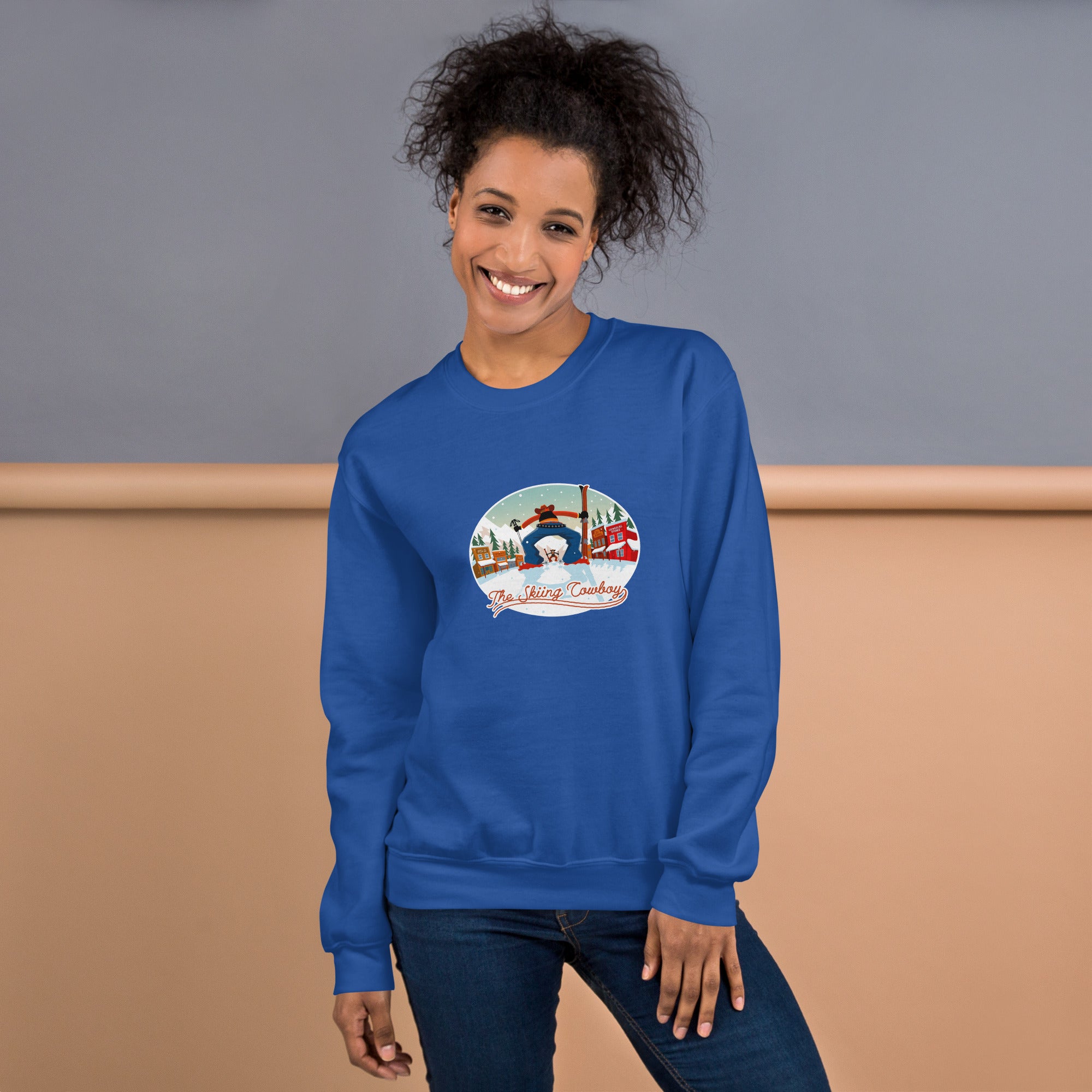 Unisex Sweatshirt Ski Fight at OK Corral on light colors (front & back)