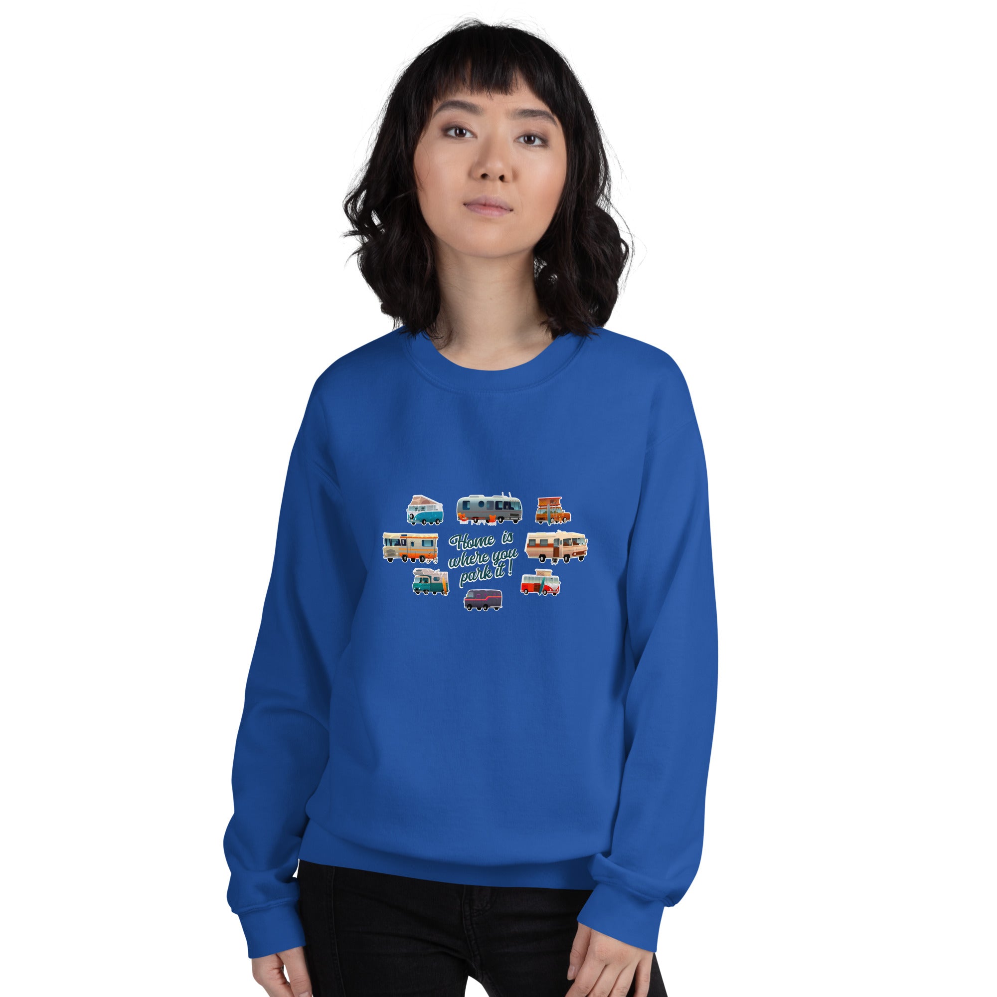 Unisex Sweatshirt Vintage Campers on light colors