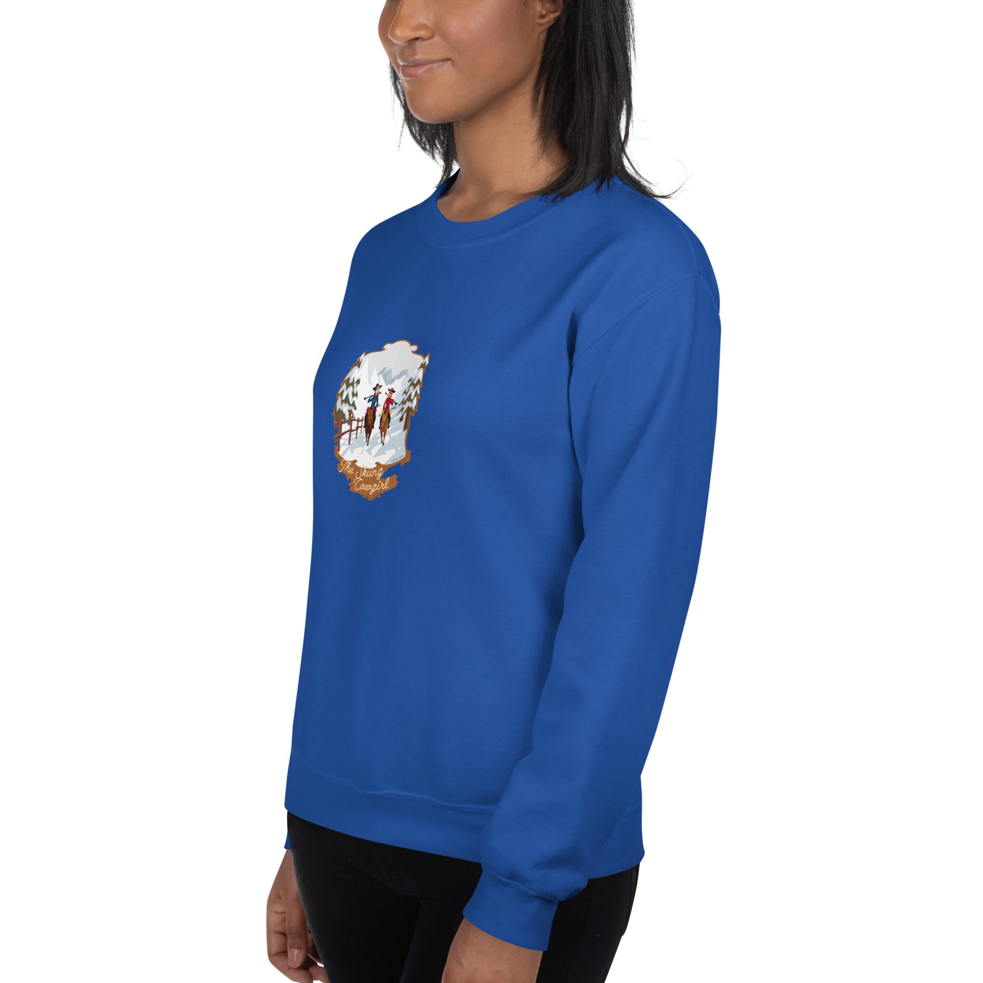 Unisex Sweatshirt The Skiing Cowgirl