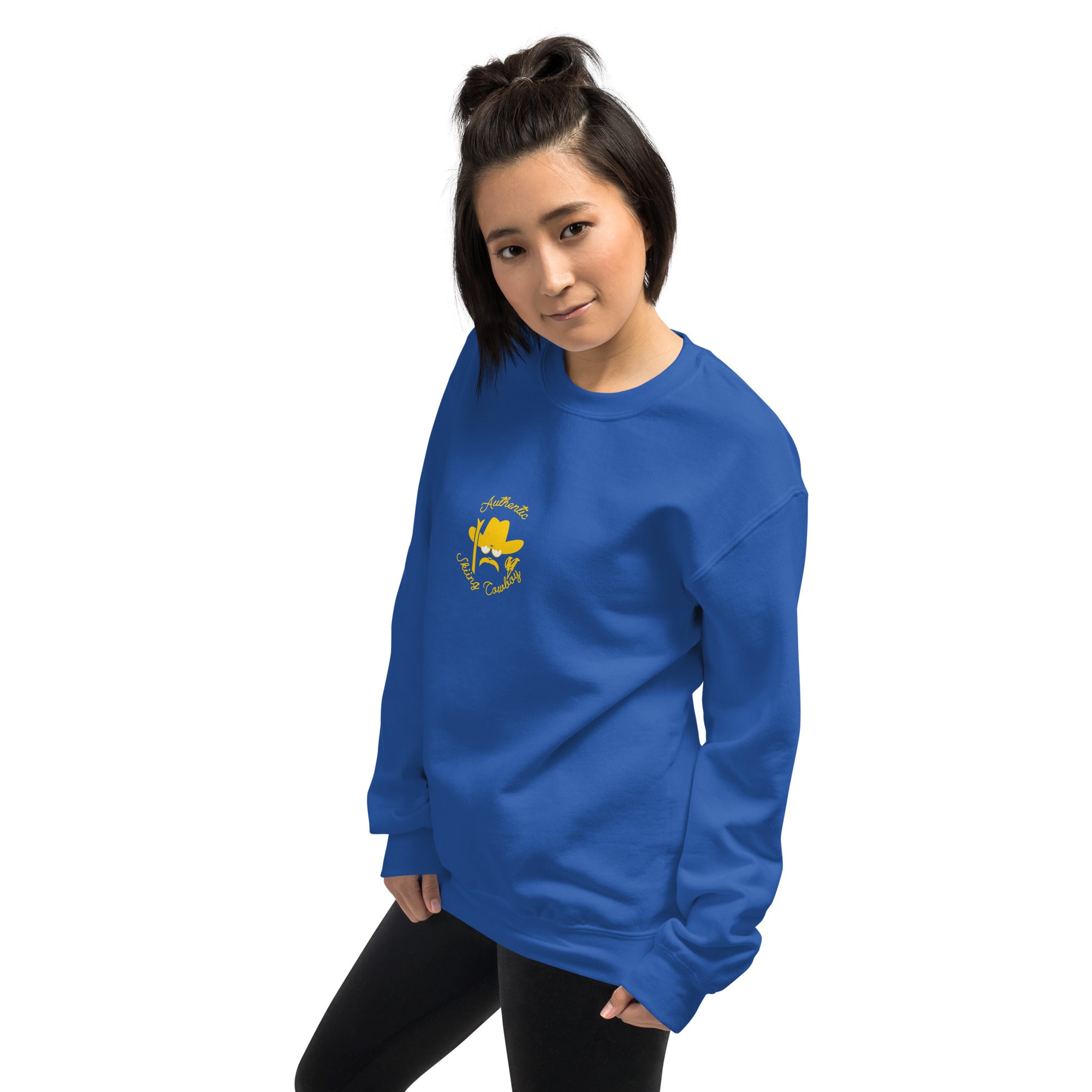 Unisex Sweatshirt Authentic Skiing Cowboy Gold