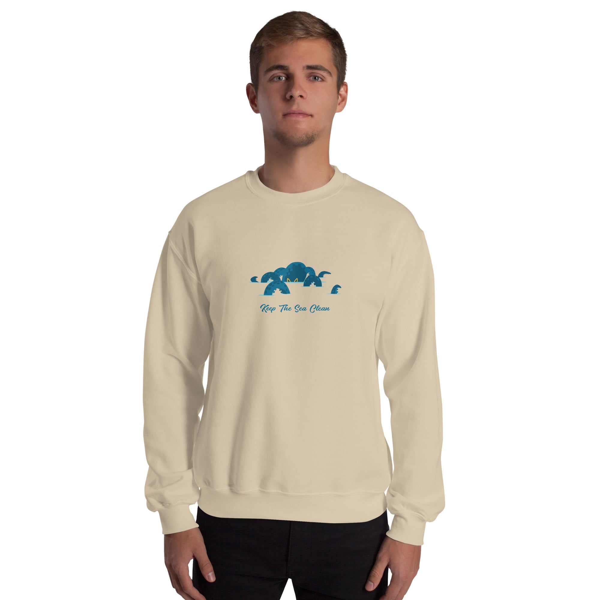 Unisex Sweatshirt Octopus Blue on light colors