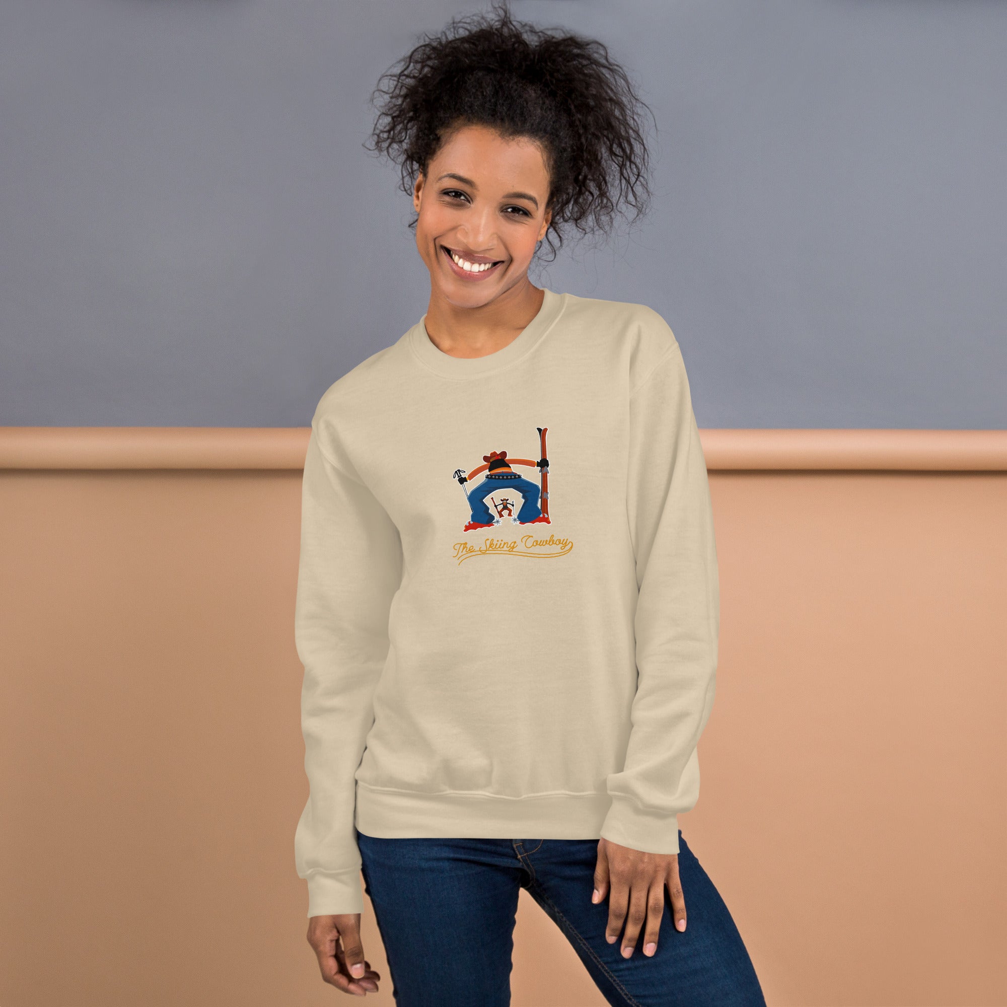 Unisex Sweatshirt Ski Fight at OK Corral Outline on light colors