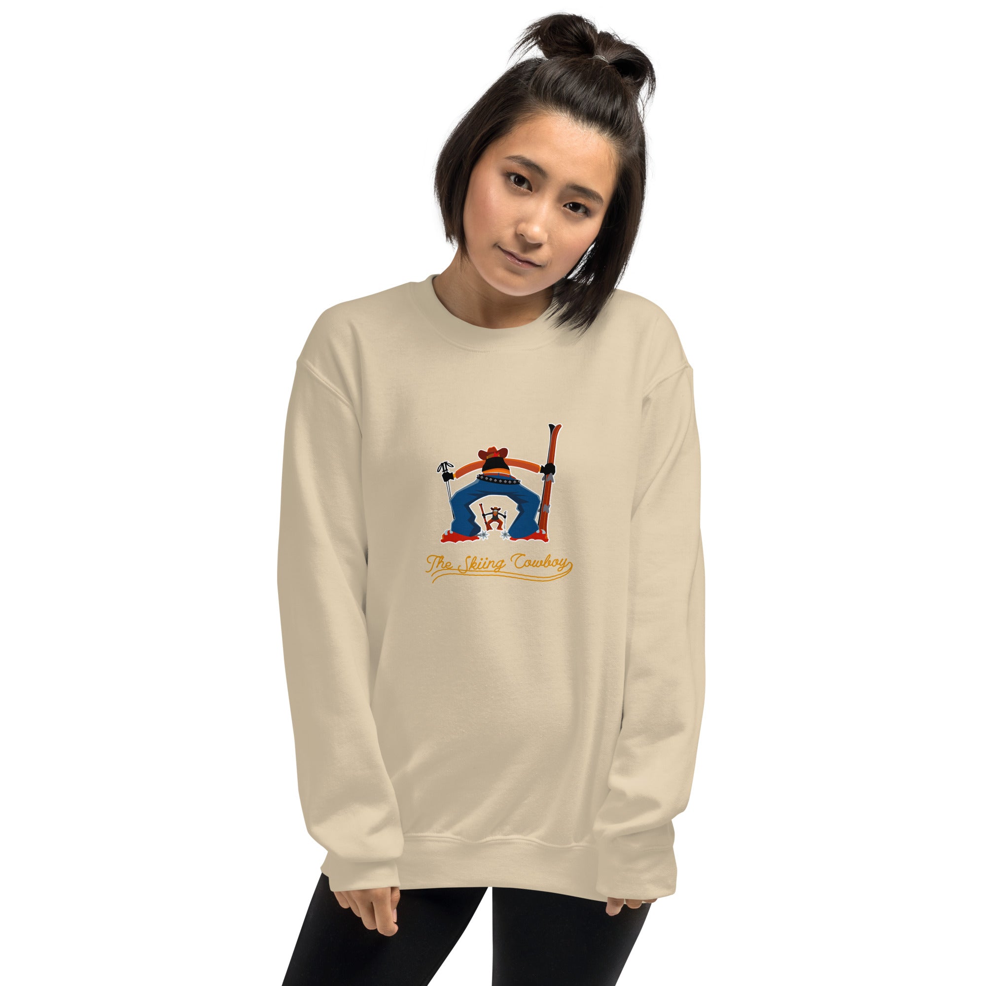 Unisex Sweatshirt Ski Fight at OK Corral Outline on light colors