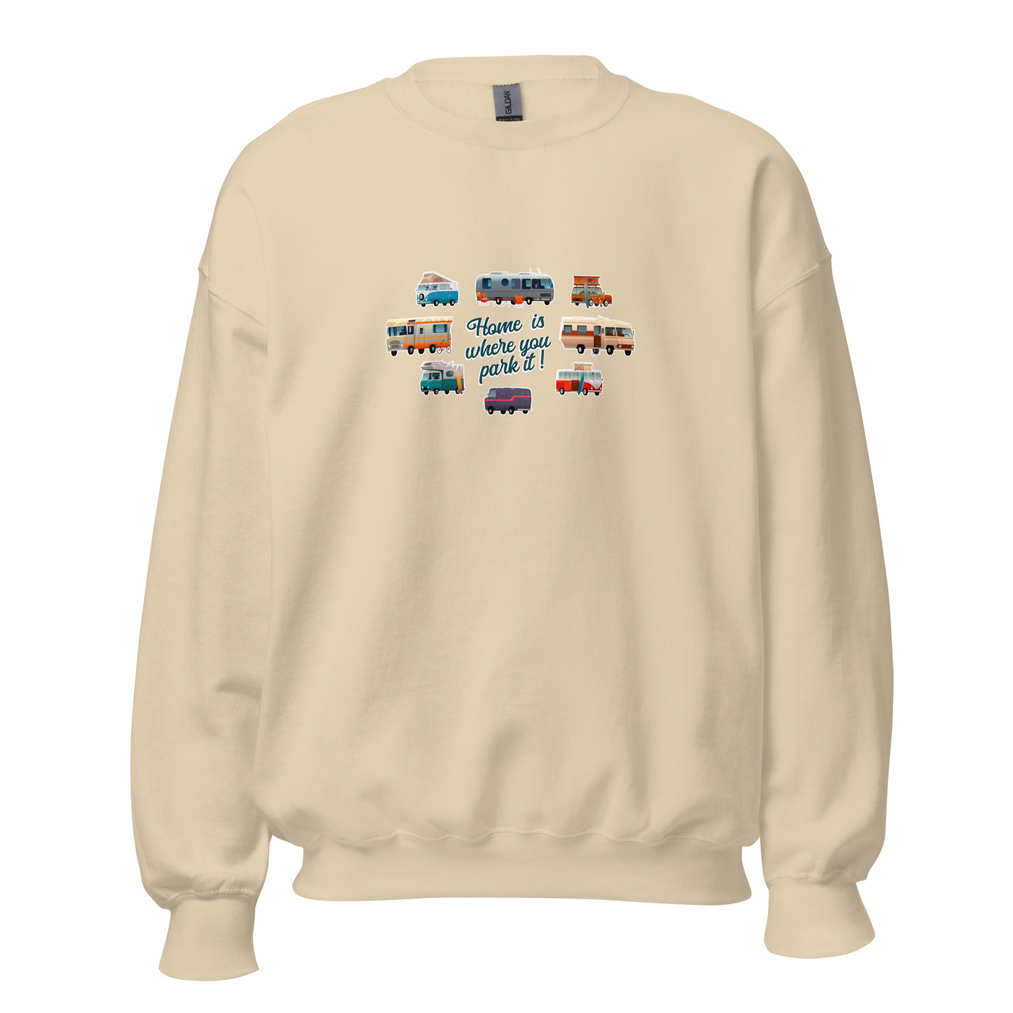 Unisex Sweatshirt Vintage Campers on light colors