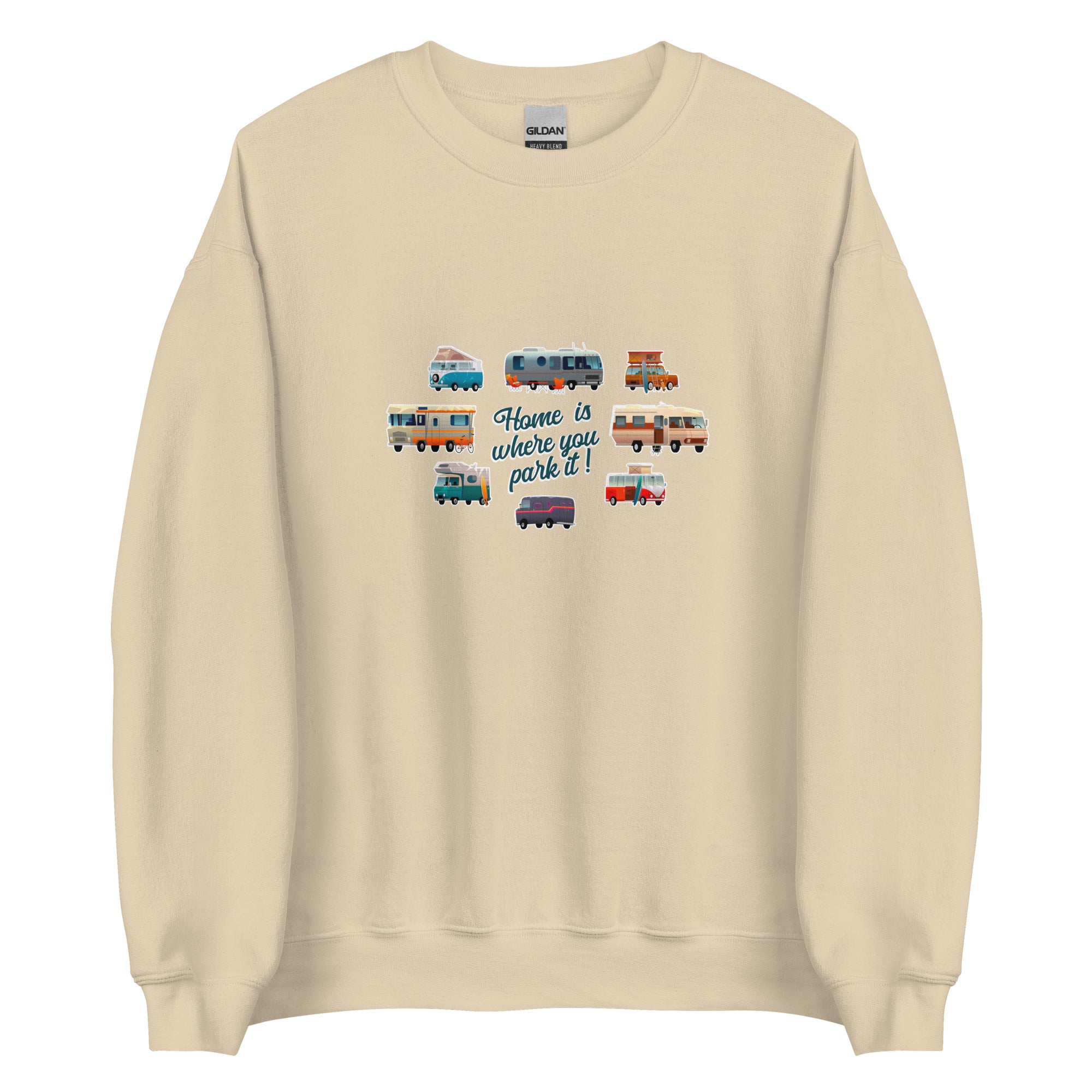 Unisex Sweatshirt Vintage Campers on light colors