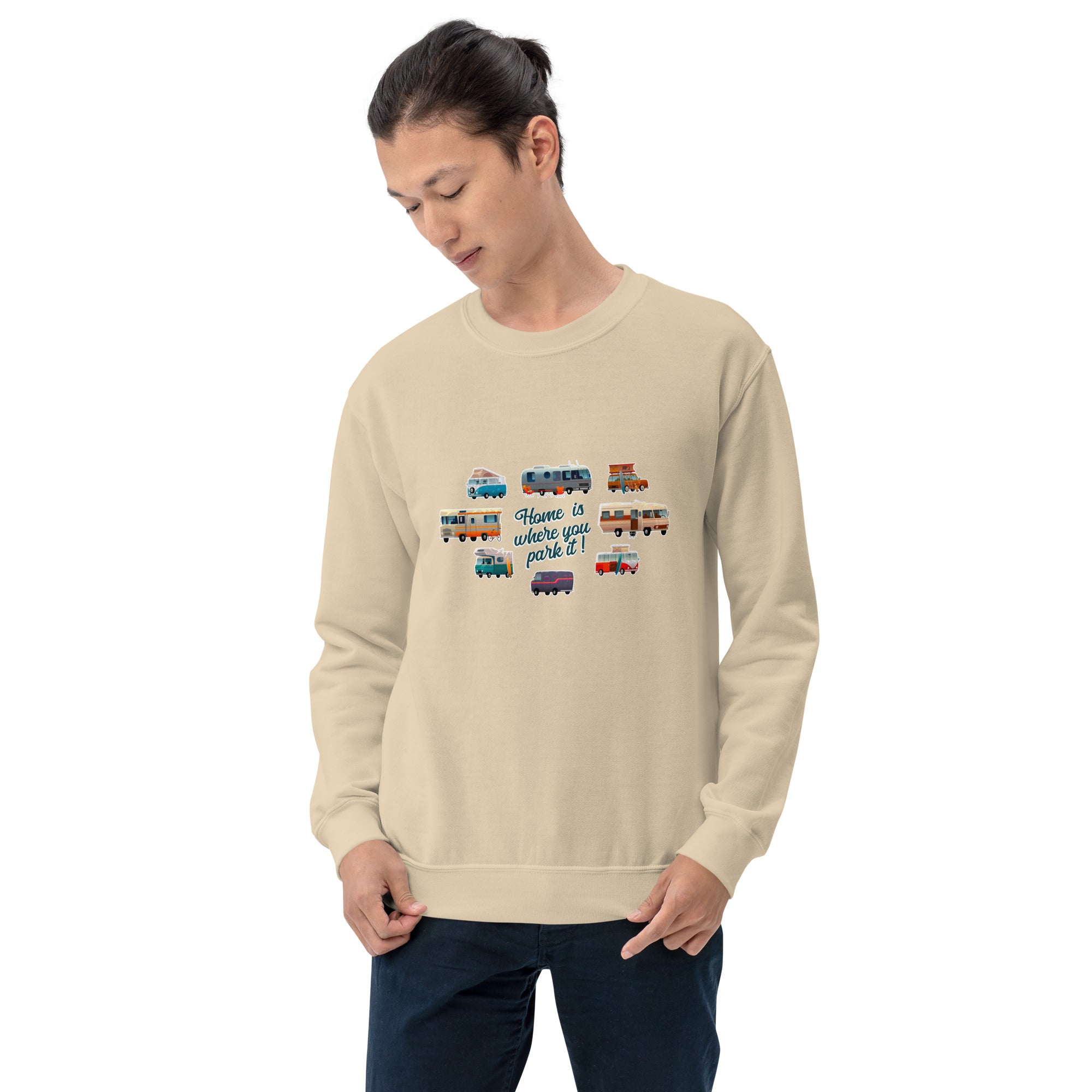 Unisex Sweatshirt Vintage Campers on light colors