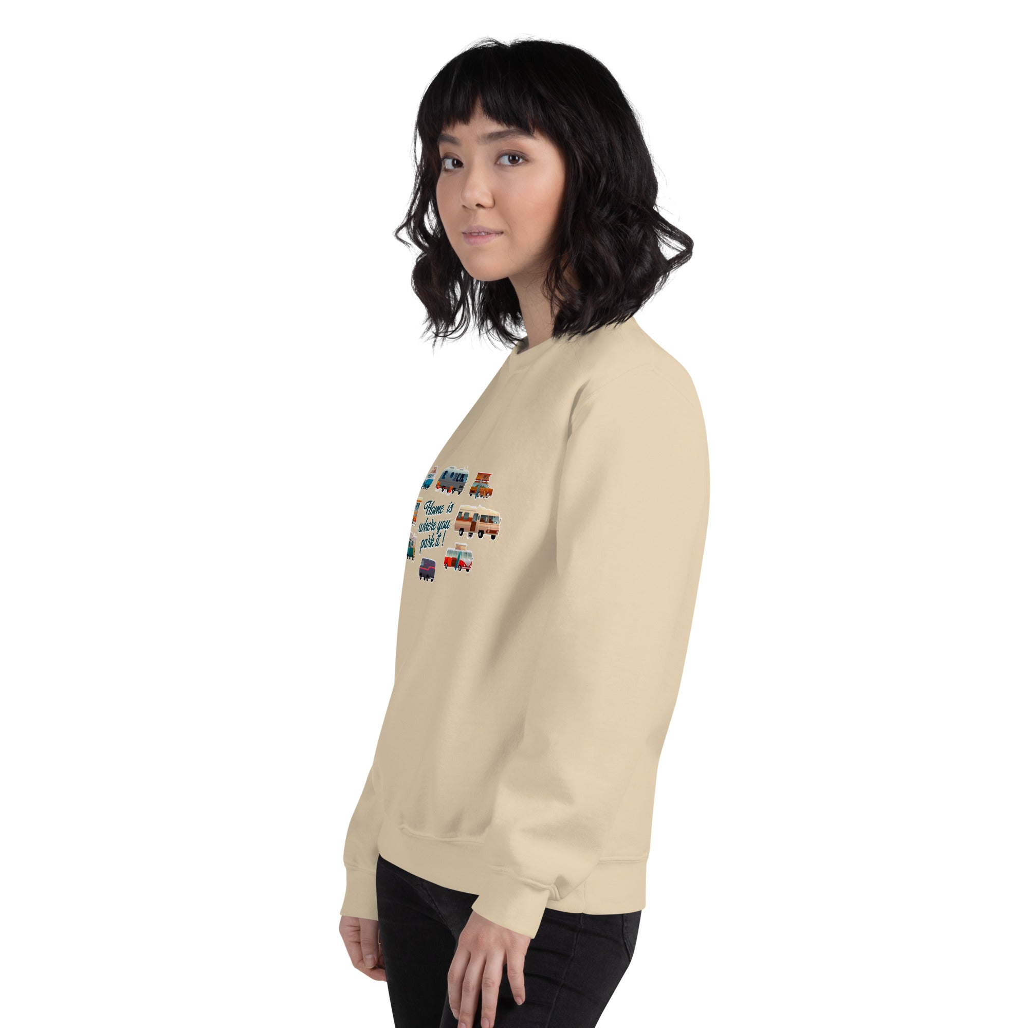 Unisex Sweatshirt Vintage Campers on light colors