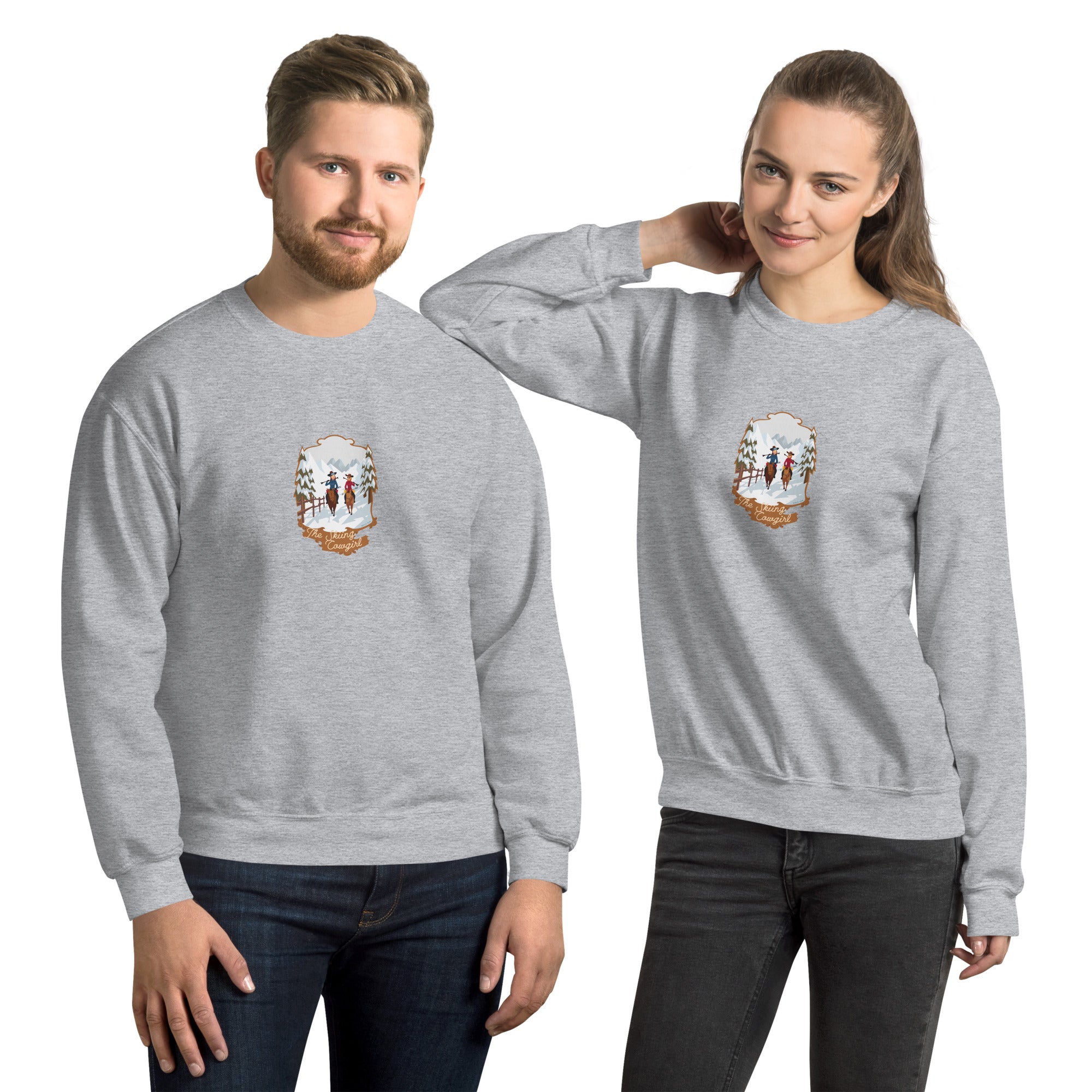 Unisex Sweatshirt The Skiing Cowgirl