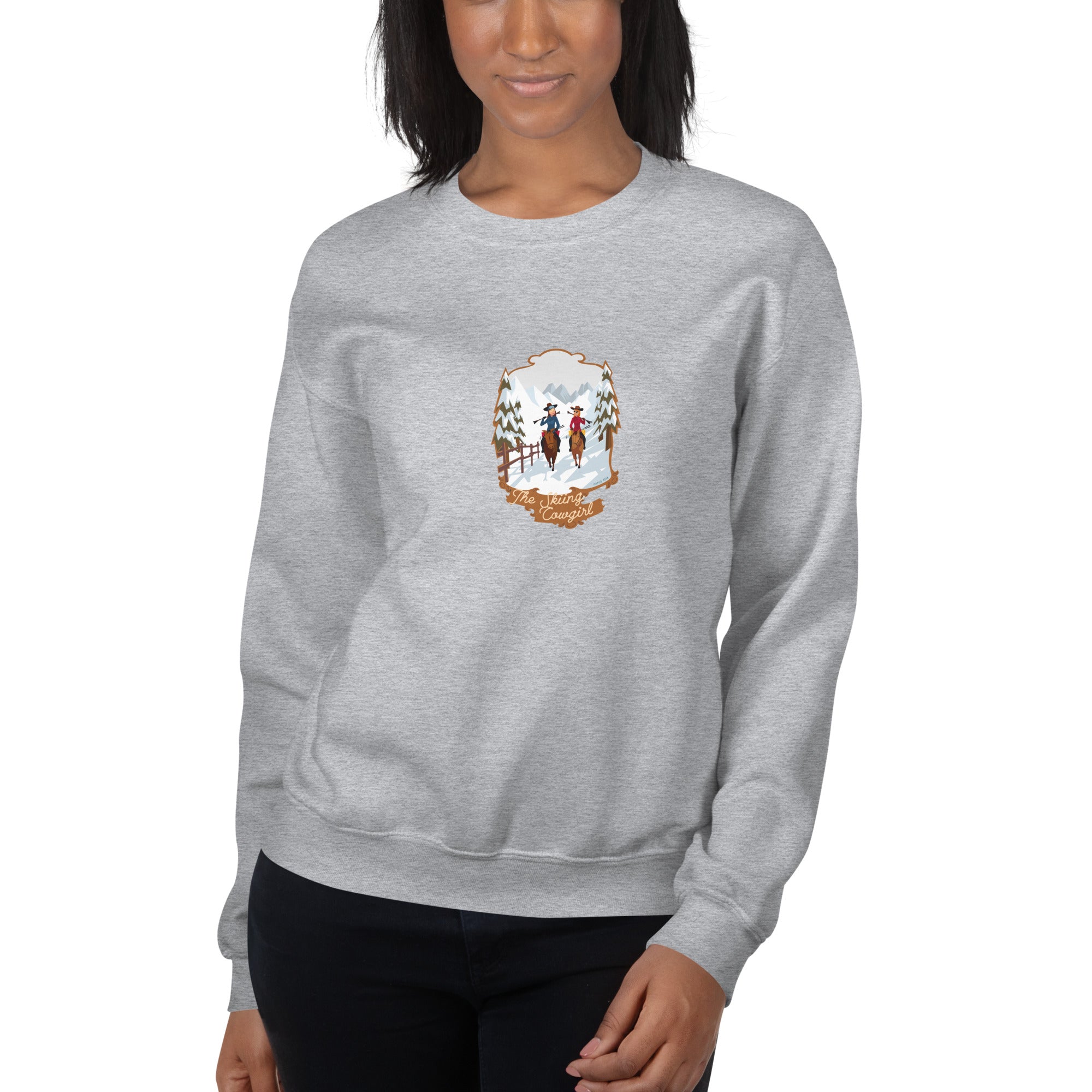 Unisex Sweatshirt The Skiing Cowgirl