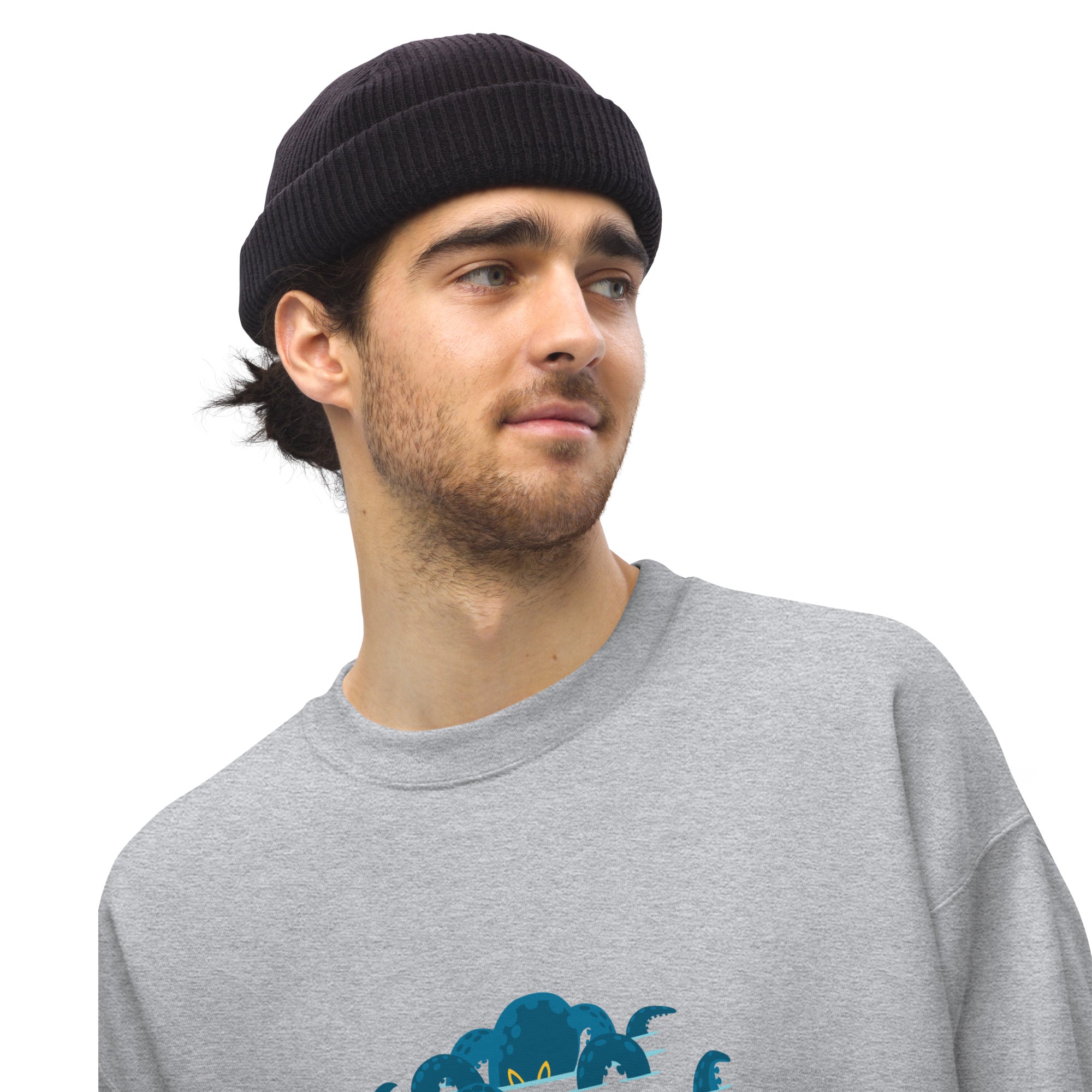 Sweat Unisexe à Col Rond Octopus Blue sur couleurs claires