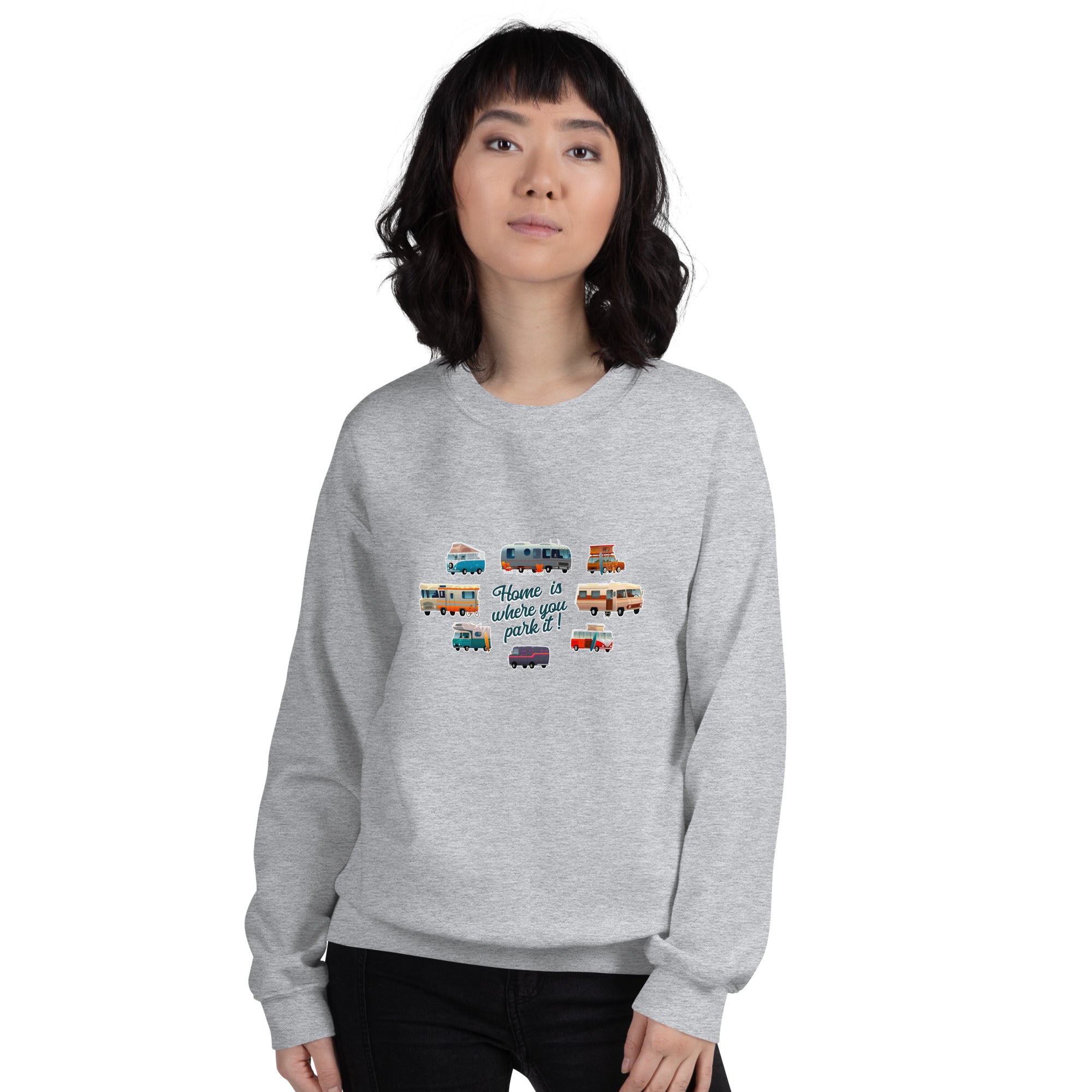 Unisex Sweatshirt Vintage Campers on light colors