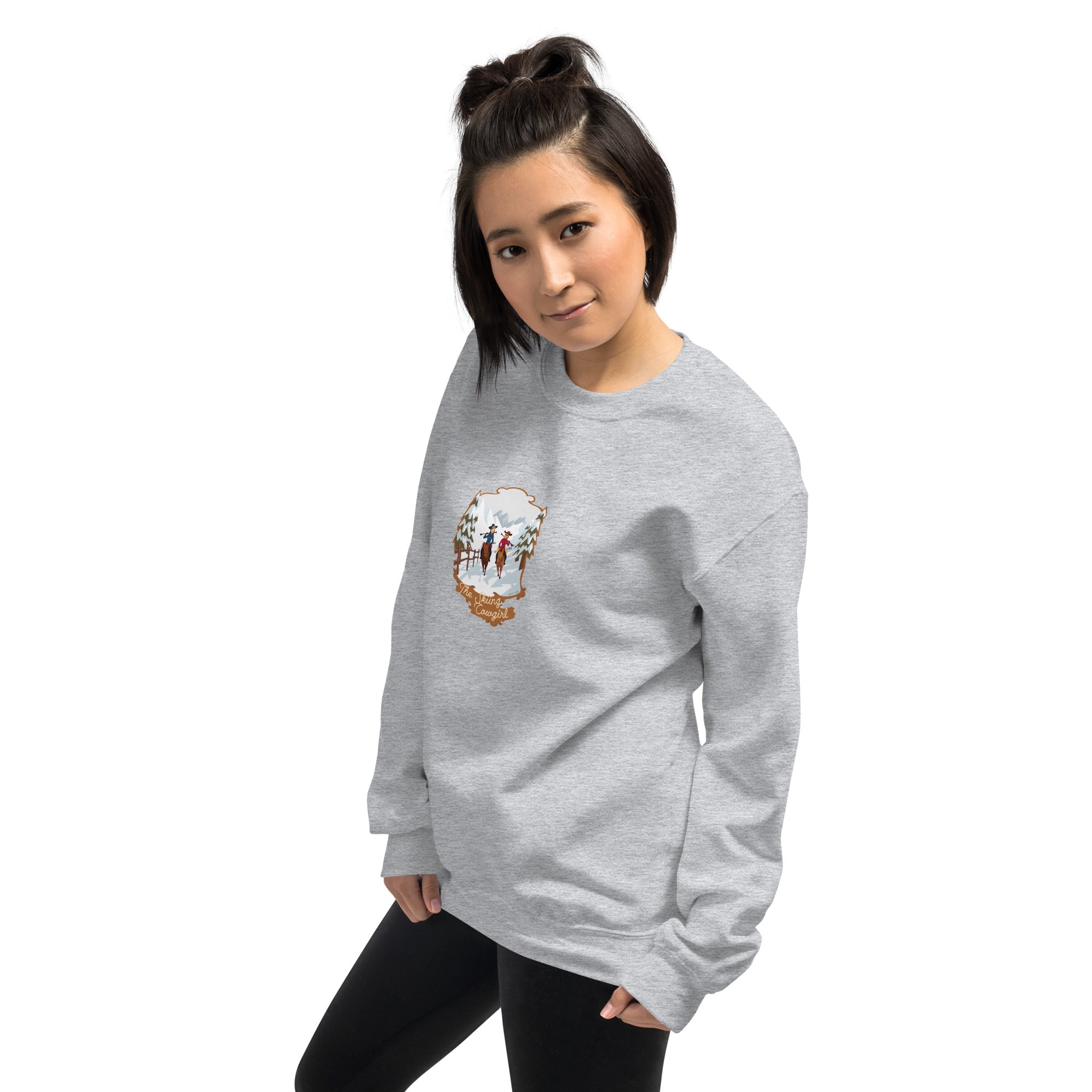 Unisex Sweatshirt The Skiing Cowgirl