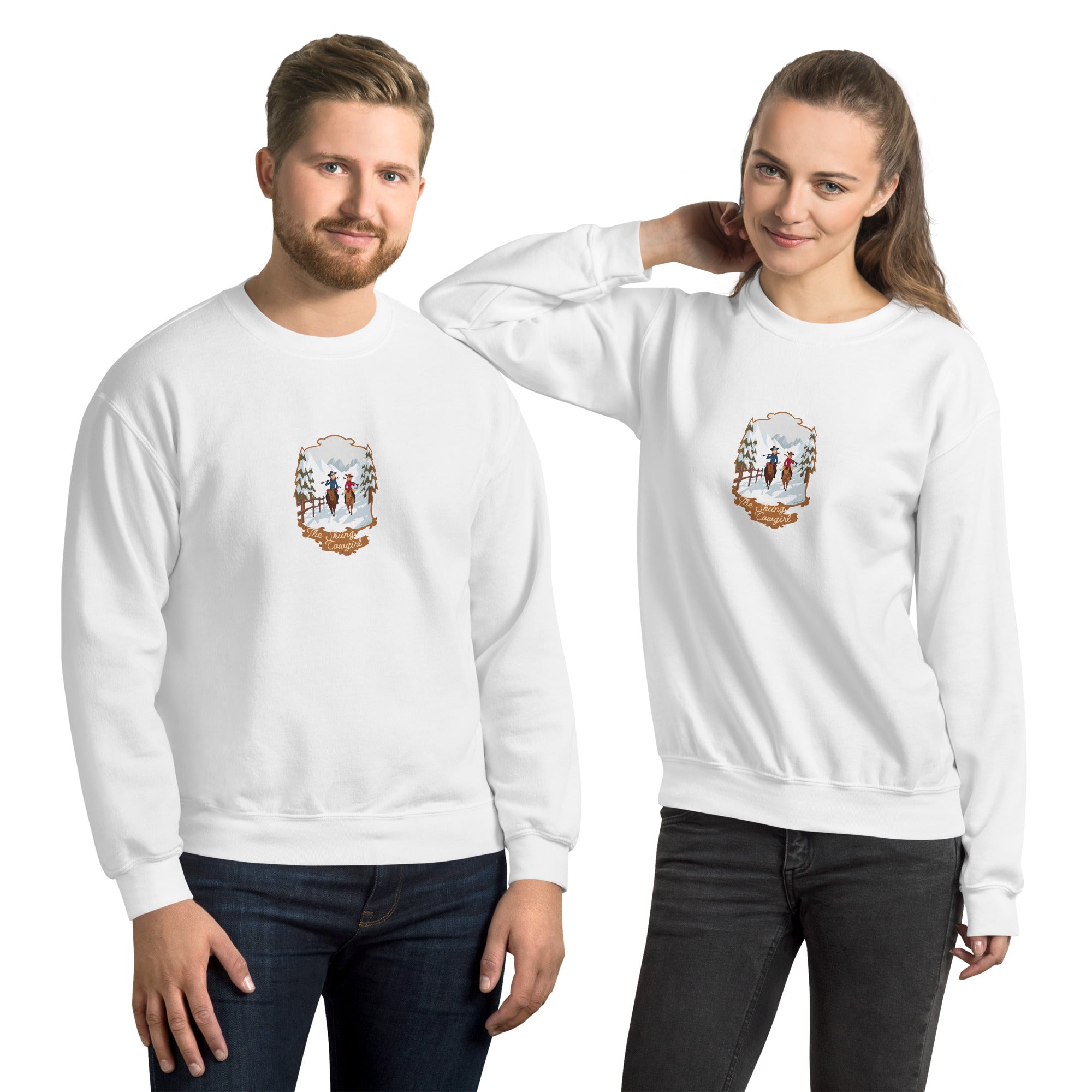 Unisex Sweatshirt The Skiing Cowgirl