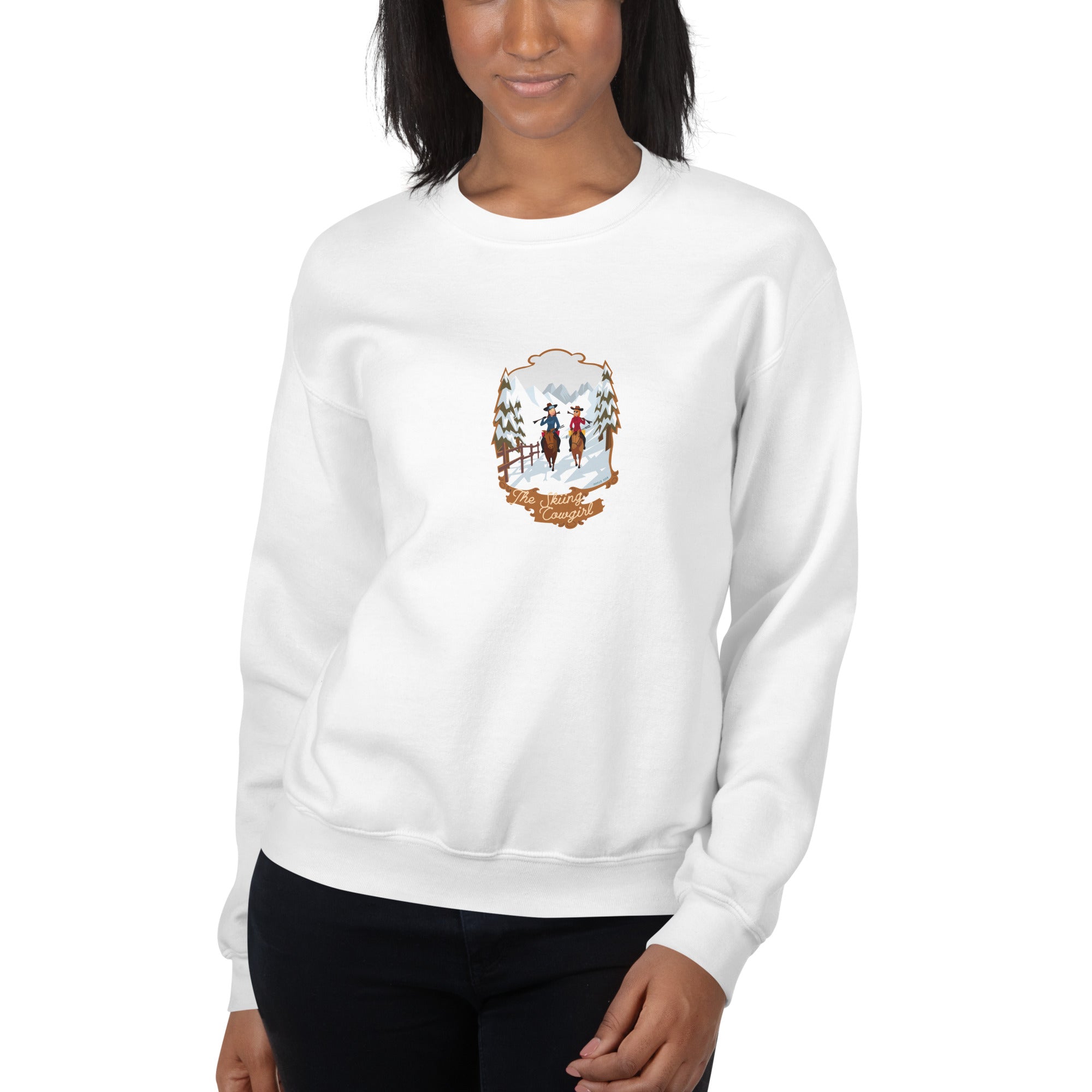 Unisex Sweatshirt The Skiing Cowgirl