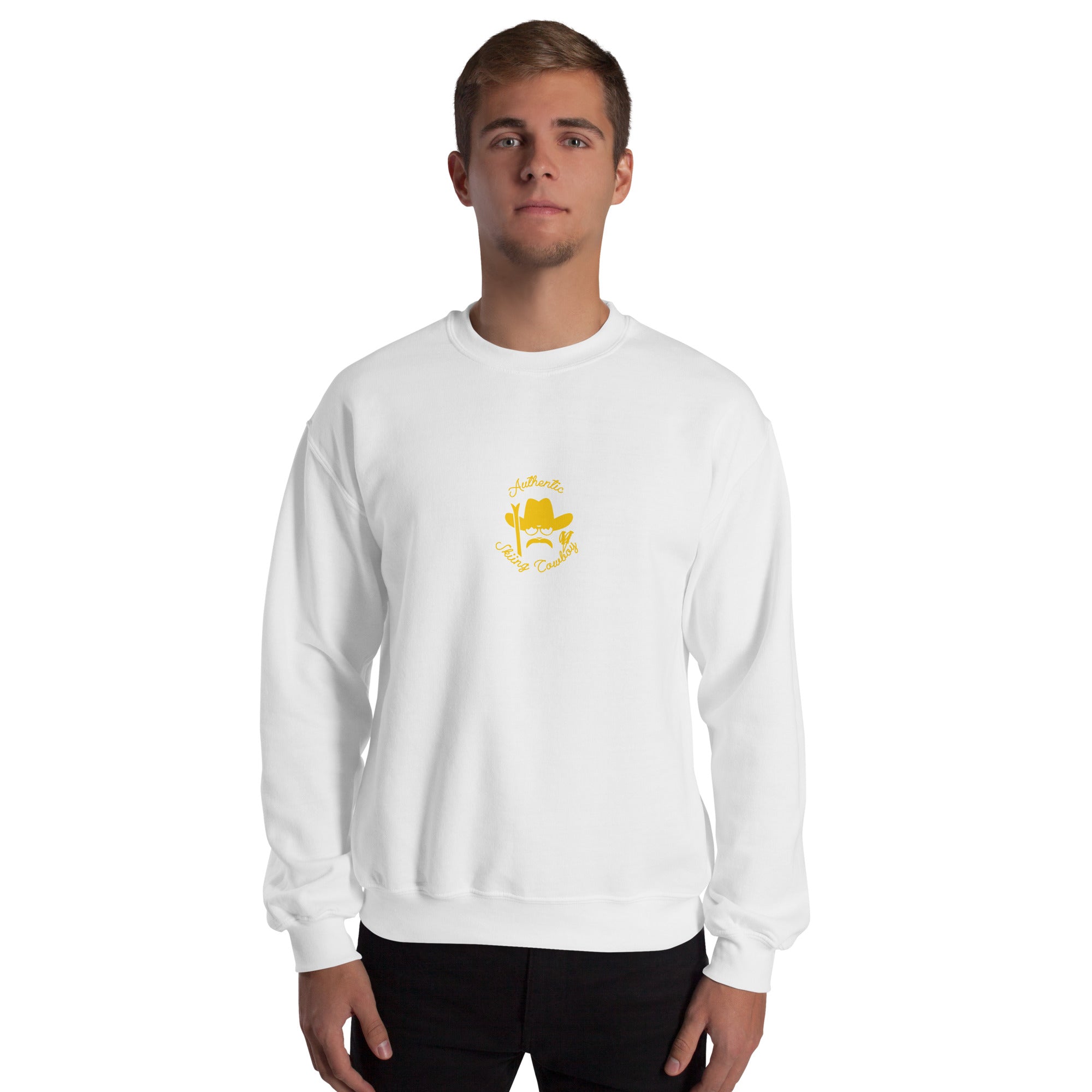 Unisex Sweatshirt Authentic Skiing Cowboy Gold