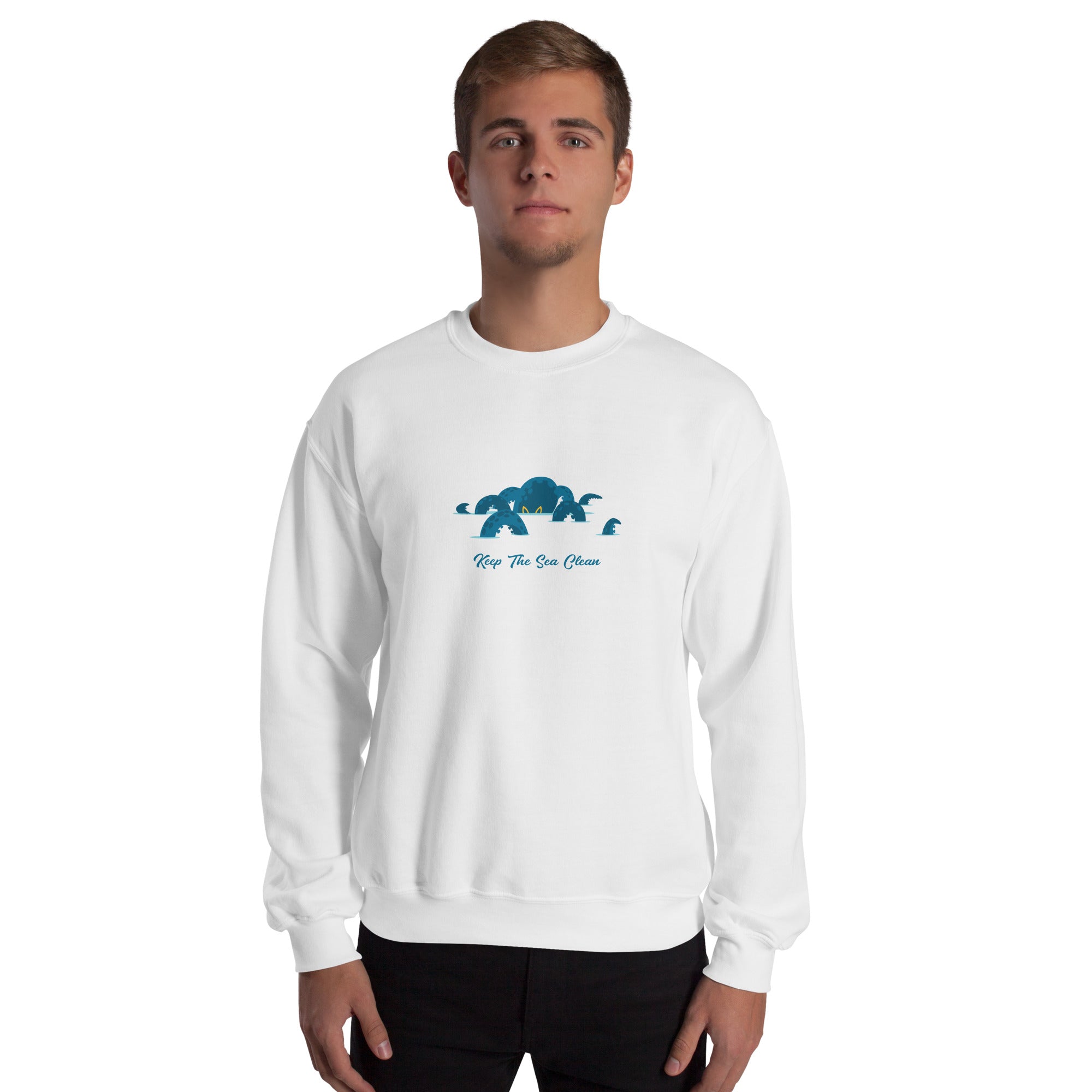 Unisex Sweatshirt Octopus Blue on light colors