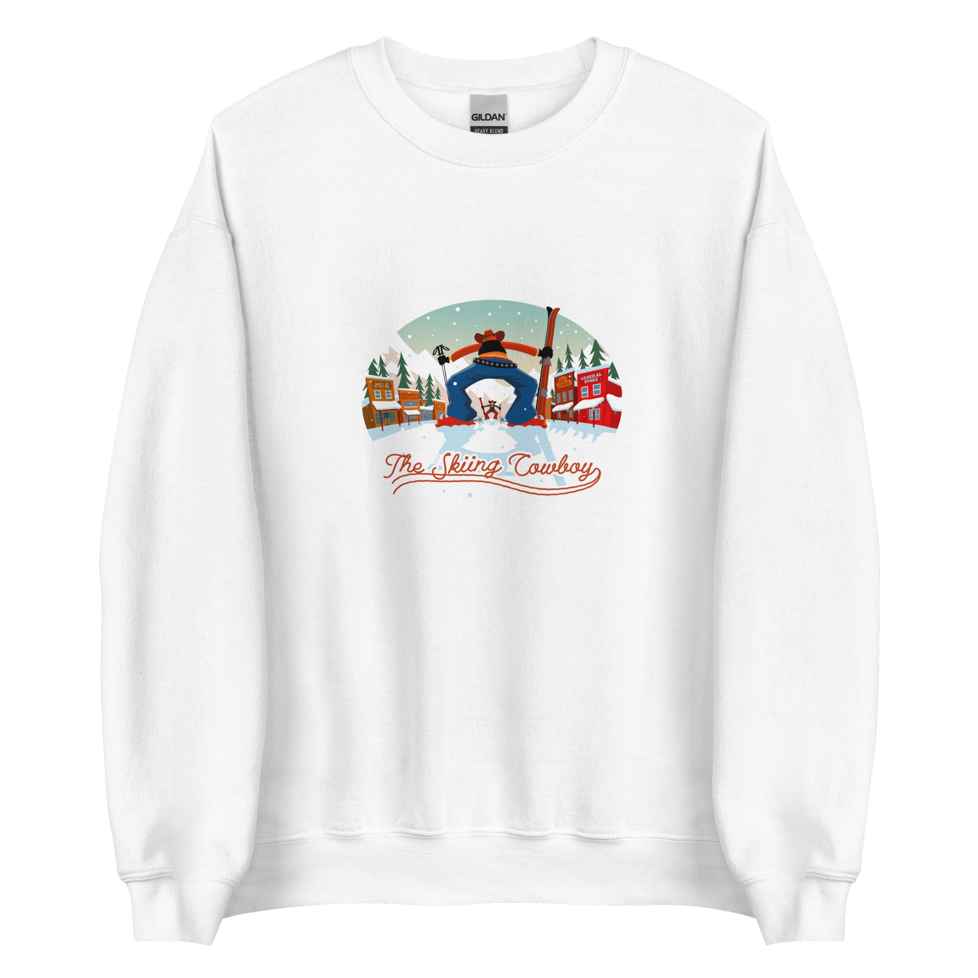 Unisex Sweatshirt Ski Fight at OK Corral on light colors (front & back)