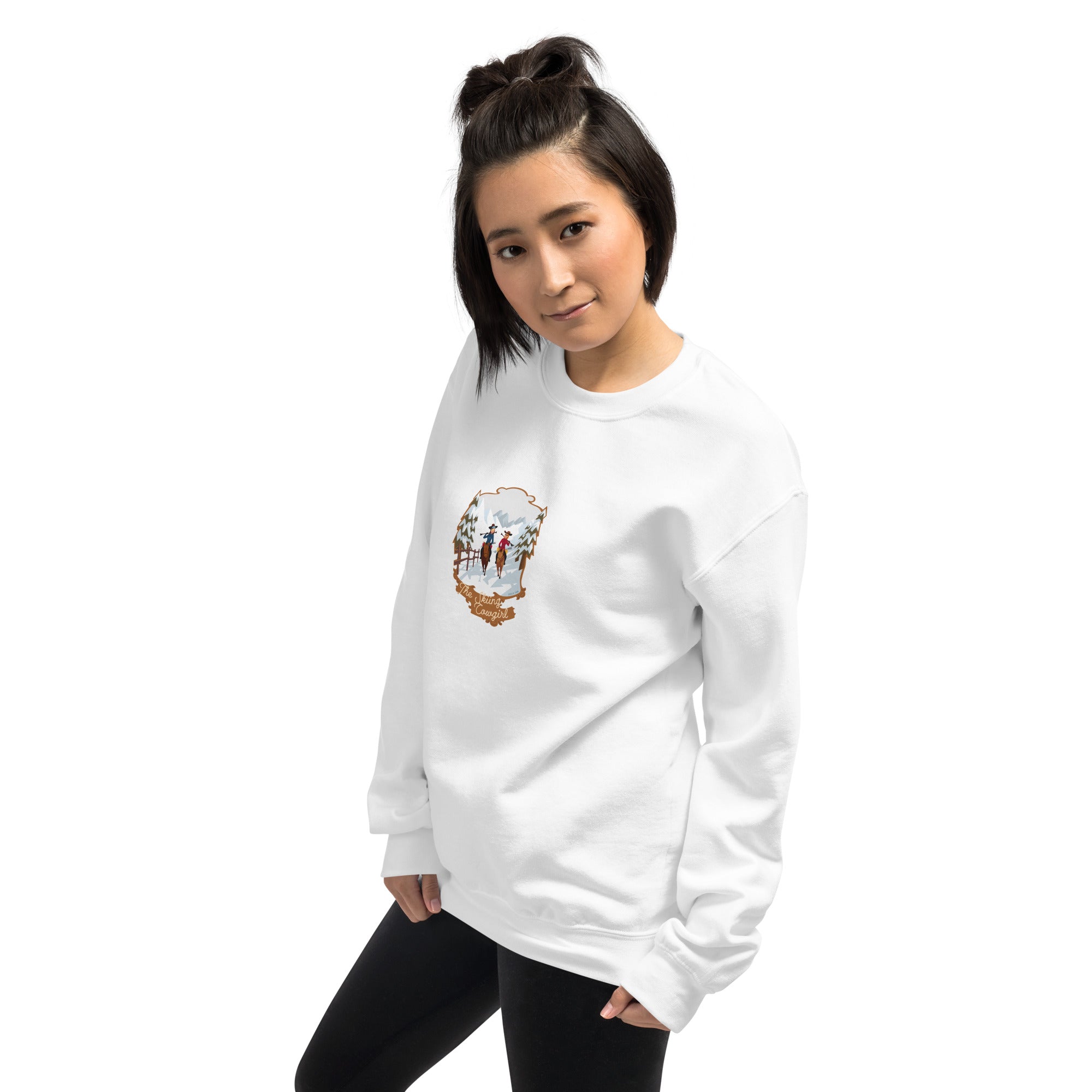 Unisex Sweatshirt The Skiing Cowgirl