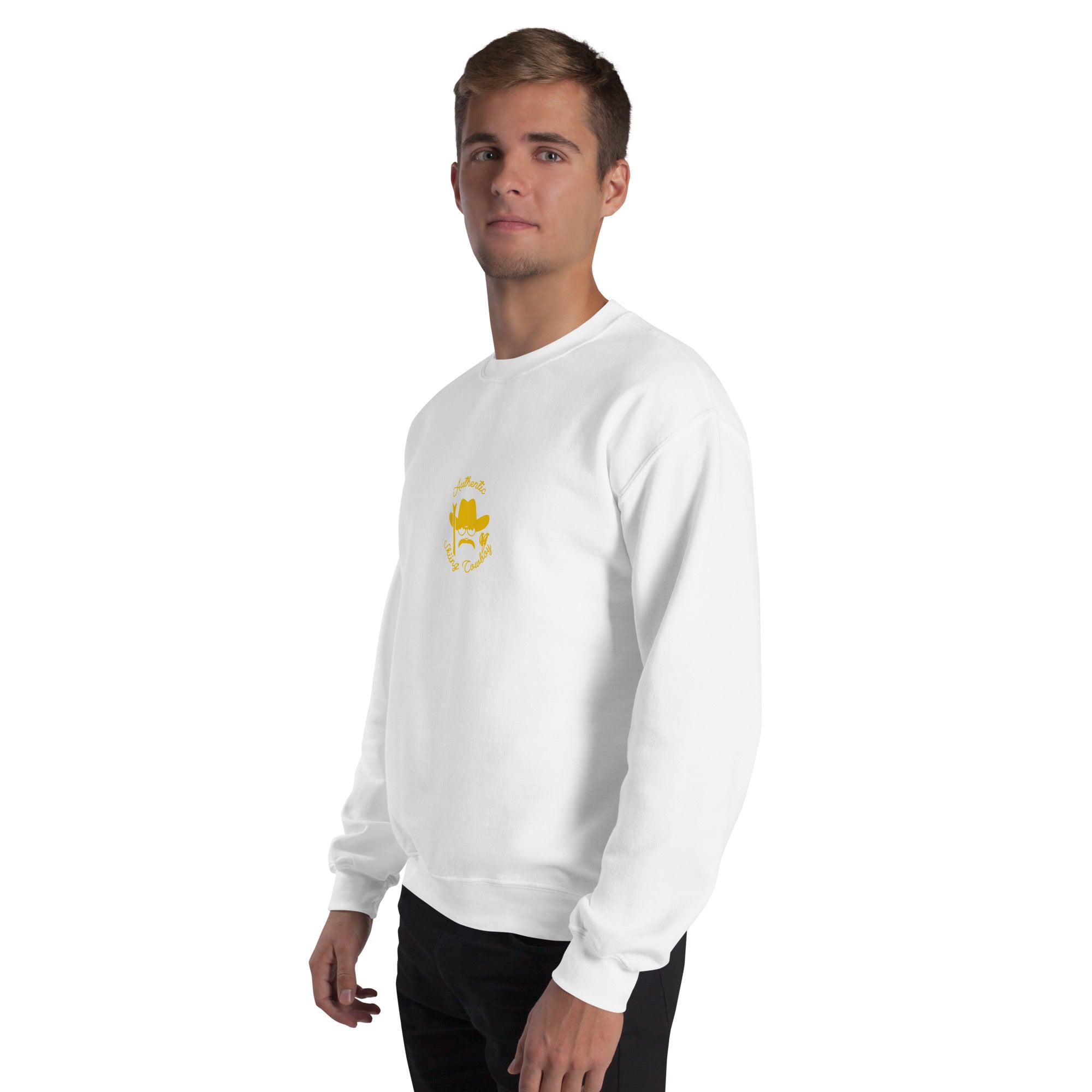 Unisex Sweatshirt Authentic Skiing Cowboy Gold