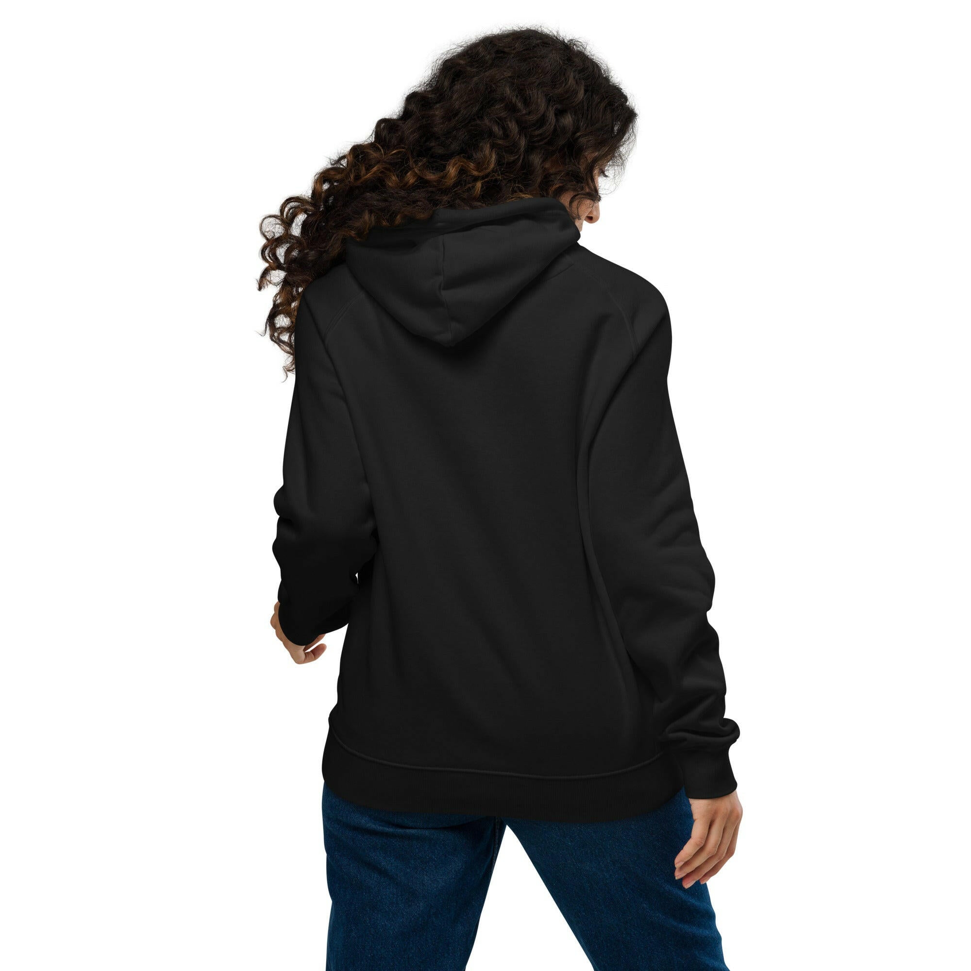 Unisex eco raglan hoodie Don't Yodel After Midnight on dark colors