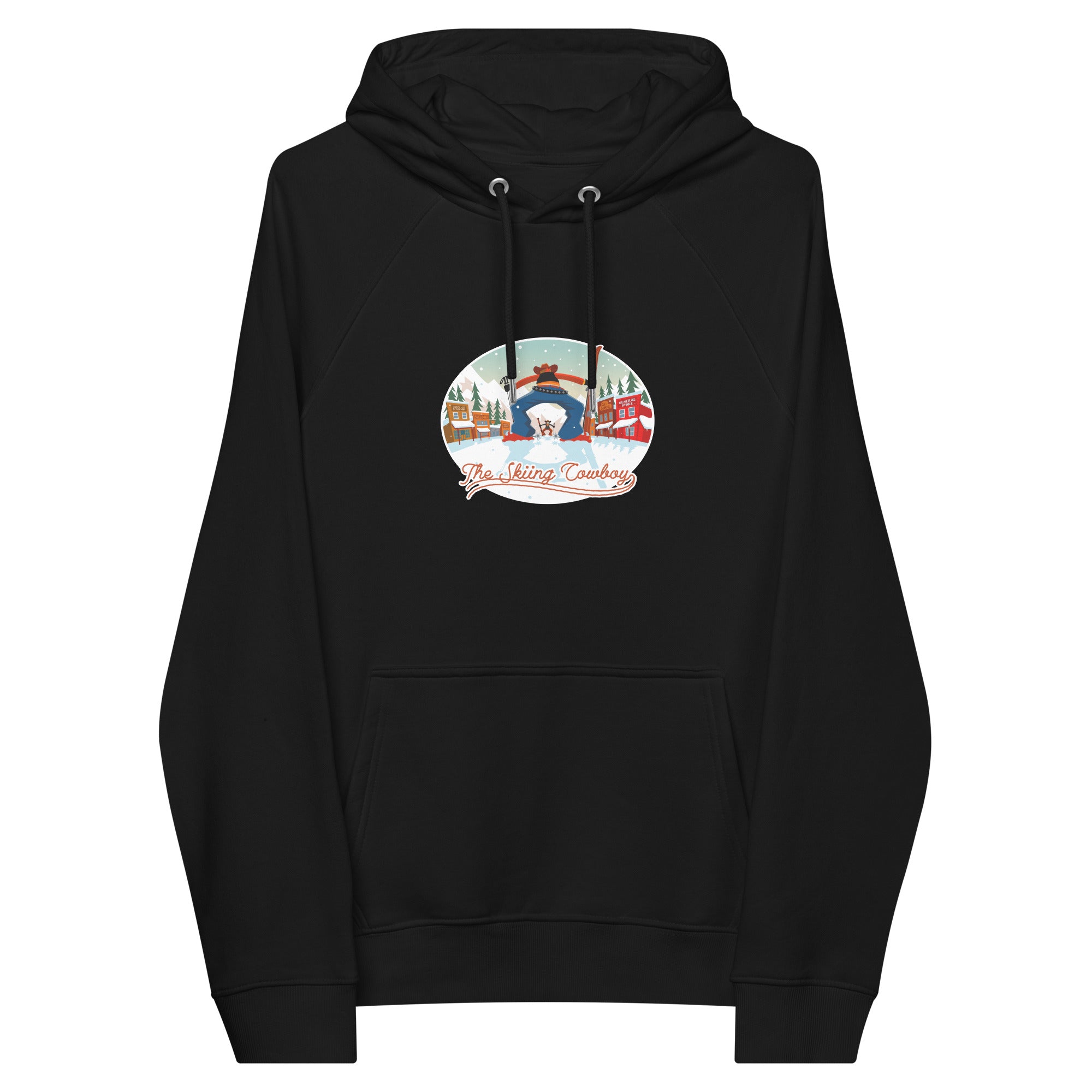 Unisex eco raglan hoodie Skiing Duel