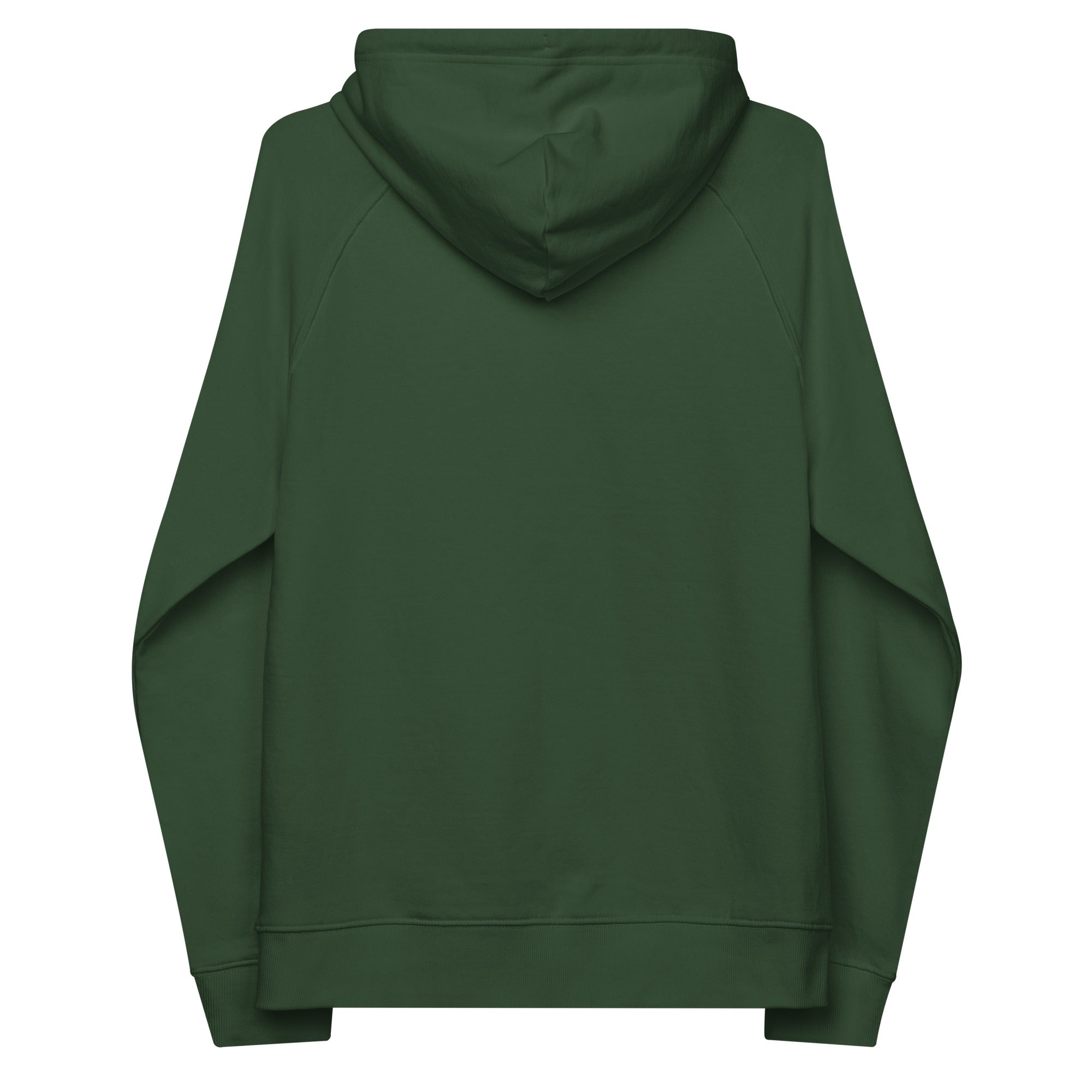 Unisex eco raglan hoodie Gondolas in the mist