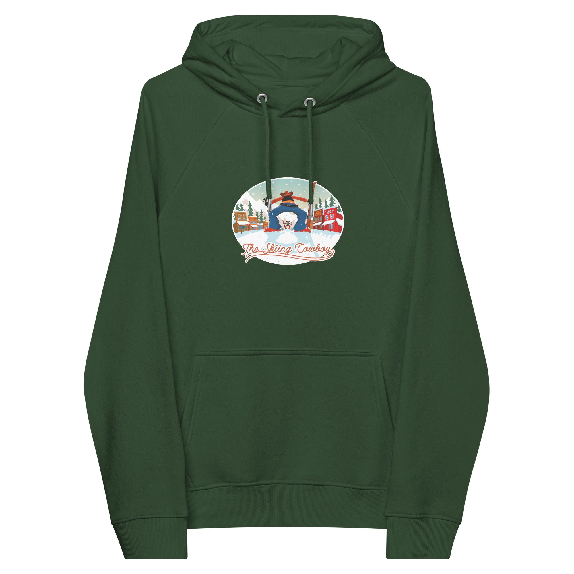 Unisex eco raglan hoodie Skiing Duel