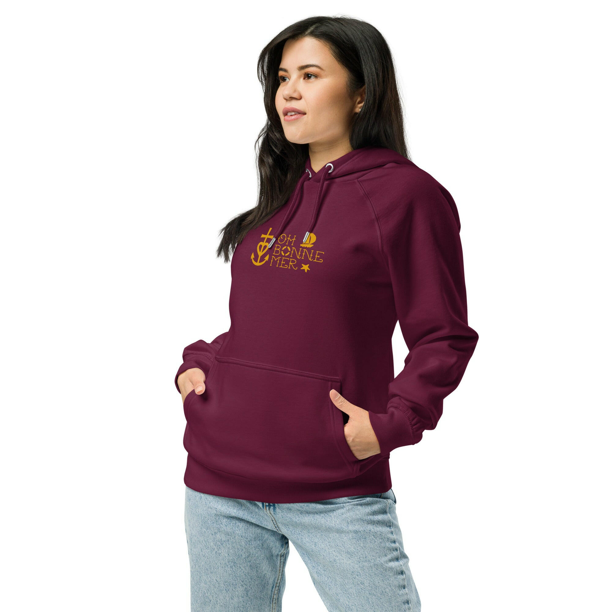 Unisex eco raglan hoodie Oh Bonne Mer 2